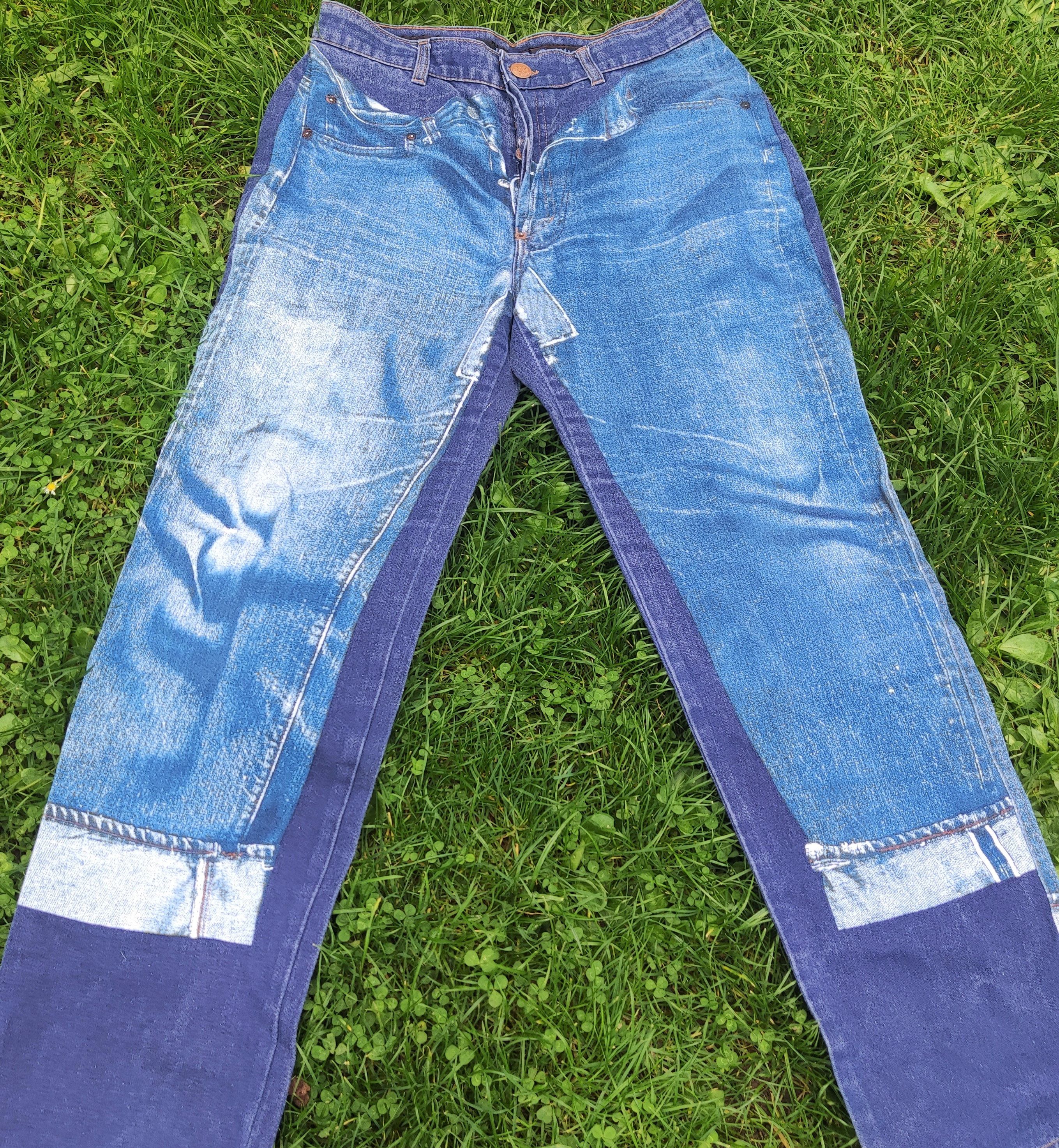 Jean Paul Gaultier Jean Paul Gaultier Jeans Denim Optic Opctical Illusion Pants Size US 29 - 2 Thumbnail