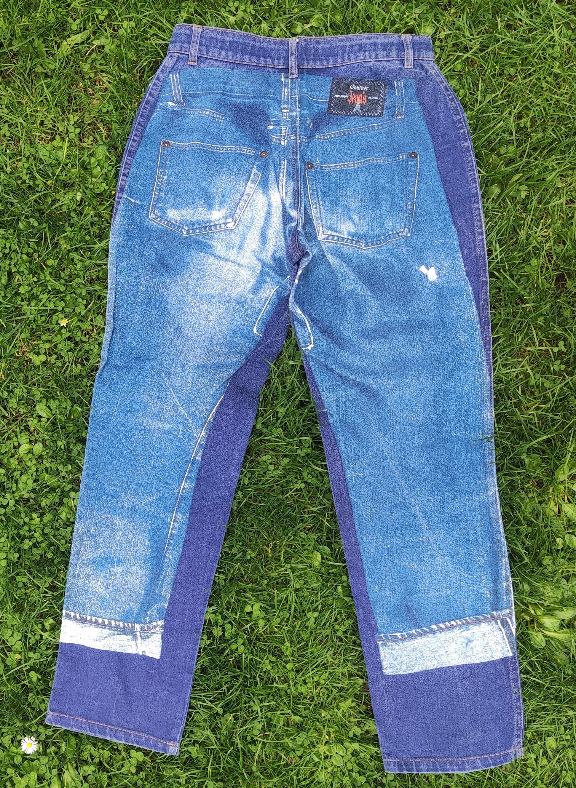 Jean Paul Gaultier Jean Paul Gaultier Jeans Denim Optic Opctical Illusion Pants Size US 29 - 8 Thumbnail