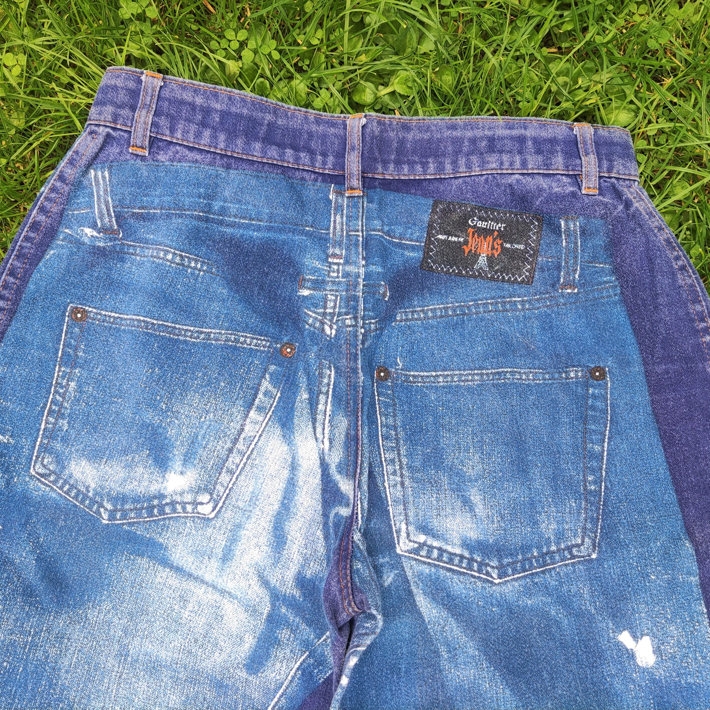 Jean Paul Gaultier Jean Paul Gaultier Jeans Denim Optic Opctical Illusion Pants Size US 29 - 9 Thumbnail