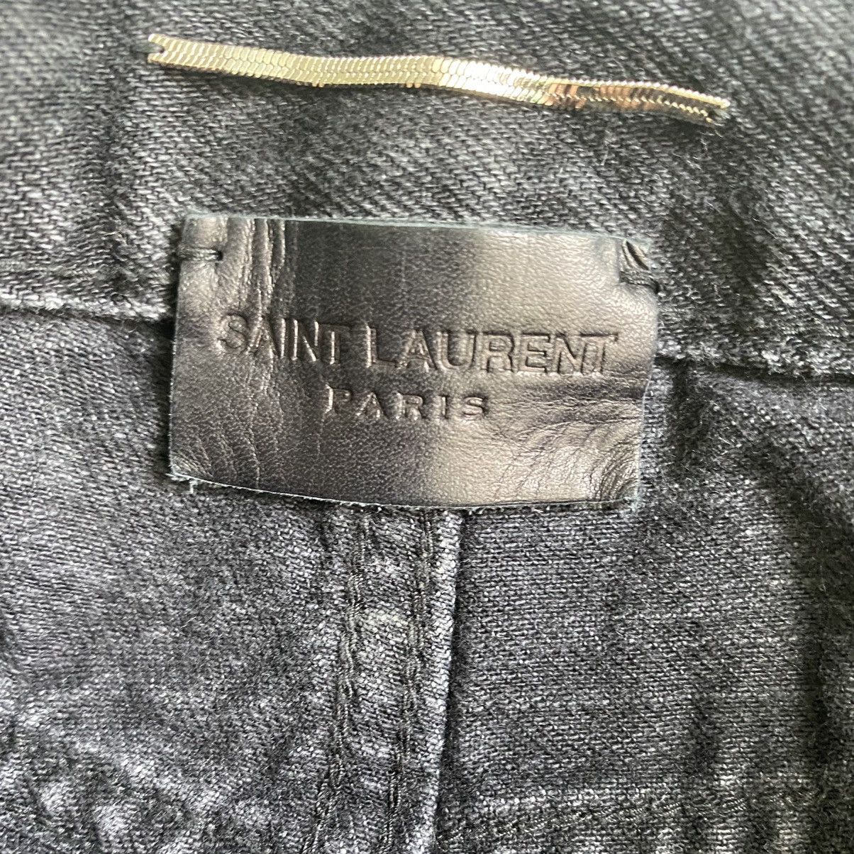 Saint Laurent Paris Fall 18 Black Wash Distressed Jeans Size US 31 - 8 Thumbnail