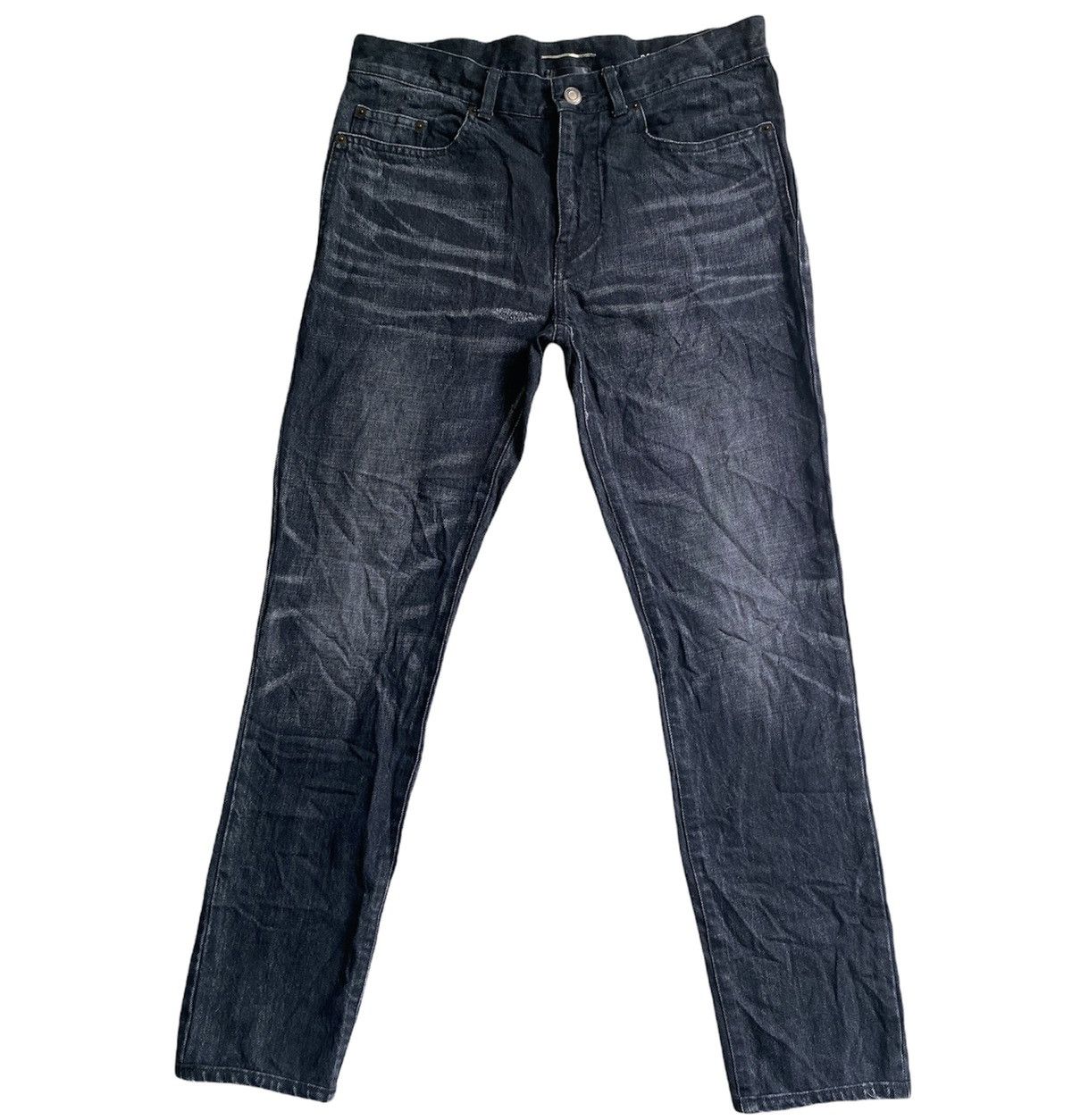 Saint Laurent Paris Fall 18 Black Wash Distressed Jeans Size US 31 - 2 Thumbnail