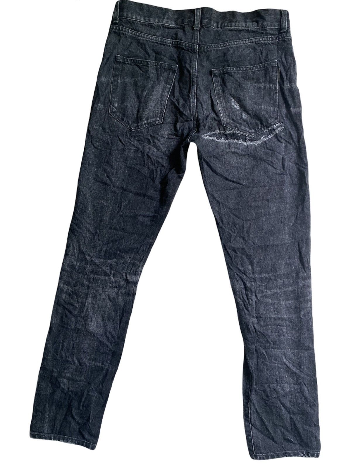 Saint Laurent Paris Fall 18 Black Wash Distressed Jeans Size US 31 - 3 Thumbnail