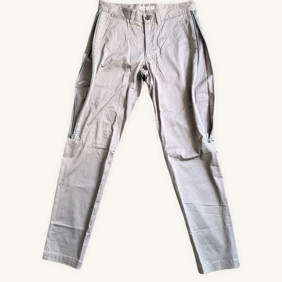 image of Helmut Lang Double Side Zip Pants in Grey, Men's (Size 30)