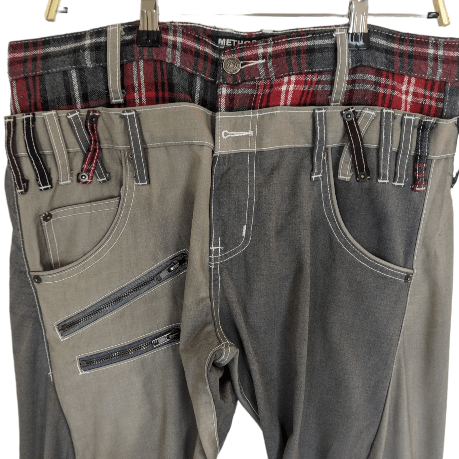 Japanese Brand Japan METHOD x UP START Distressed Faded Jean Stye Pant Size US 34 / EU 50 - 4 Thumbnail