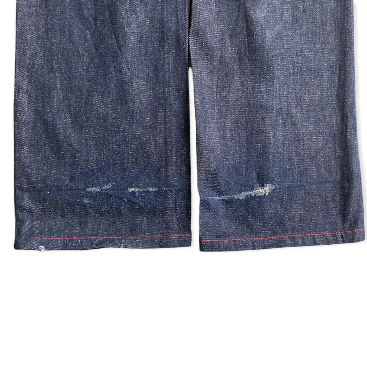 Comme des Garcons Raw Denim Red Stitched Bootcut Jeans Size US 31 - 5 Thumbnail