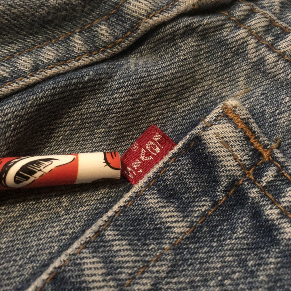 Levi's Vintage 80s Levis 505 Regular Fit Straight Denim Jeans 38x31 Size US 38 / EU 54 - 4 Thumbnail