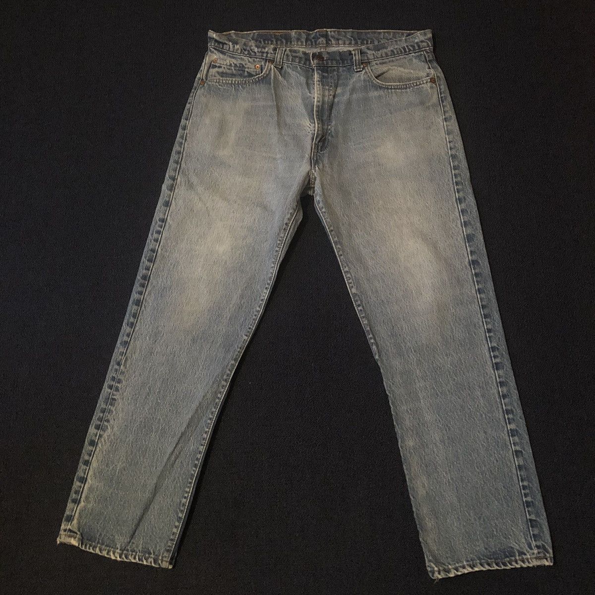 Levi's Vintage 80s Levis 505 Regular Fit Straight Denim Jeans 38x31 Size US 38 / EU 54 - 3 Thumbnail