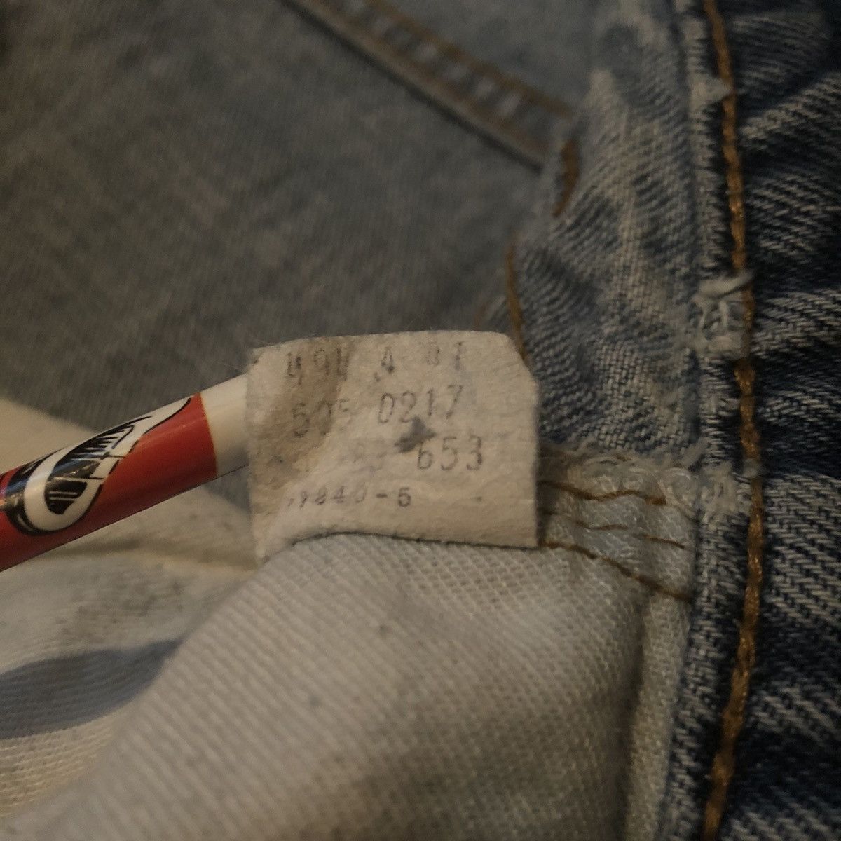 Levi's Vintage 80s Levis 505 Regular Fit Straight Denim Jeans 38x31 Size US 38 / EU 54 - 13 Thumbnail