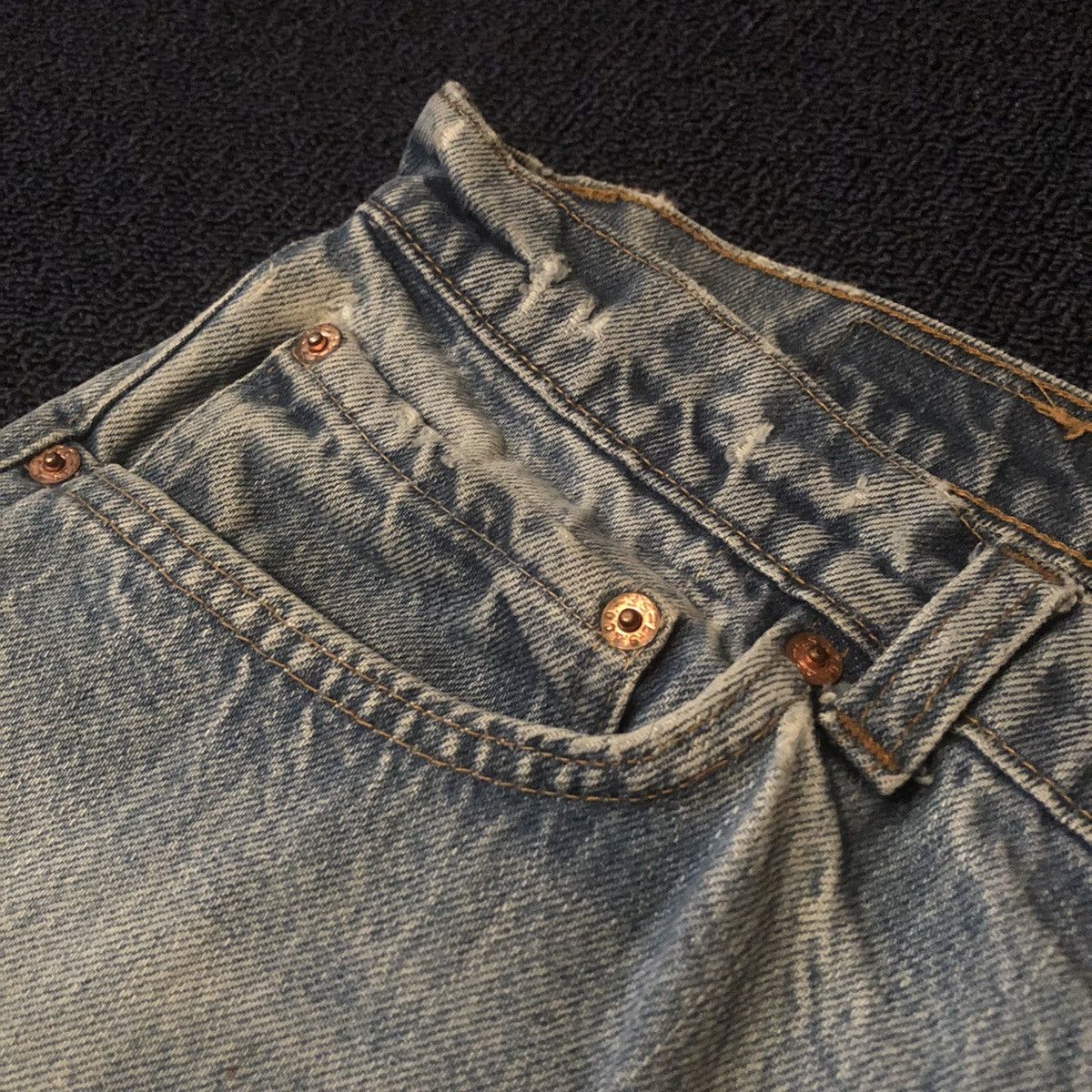 Levi's Vintage 80s Levis 505 Regular Fit Straight Denim Jeans 38x31 Size US 38 / EU 54 - 8 Thumbnail
