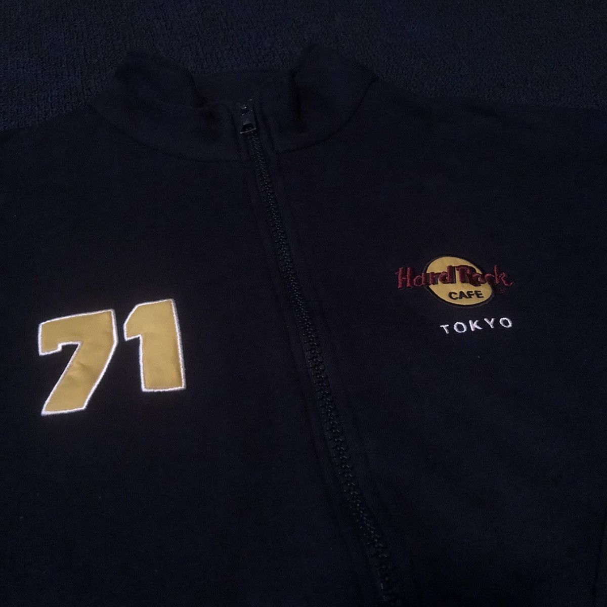 Hard Rock Cafe Vintage 1990s Hard Rock Cafe Tokyo Japan 71 Zip Up Jacket Size US XL / EU 56 / 4 - 3 Thumbnail