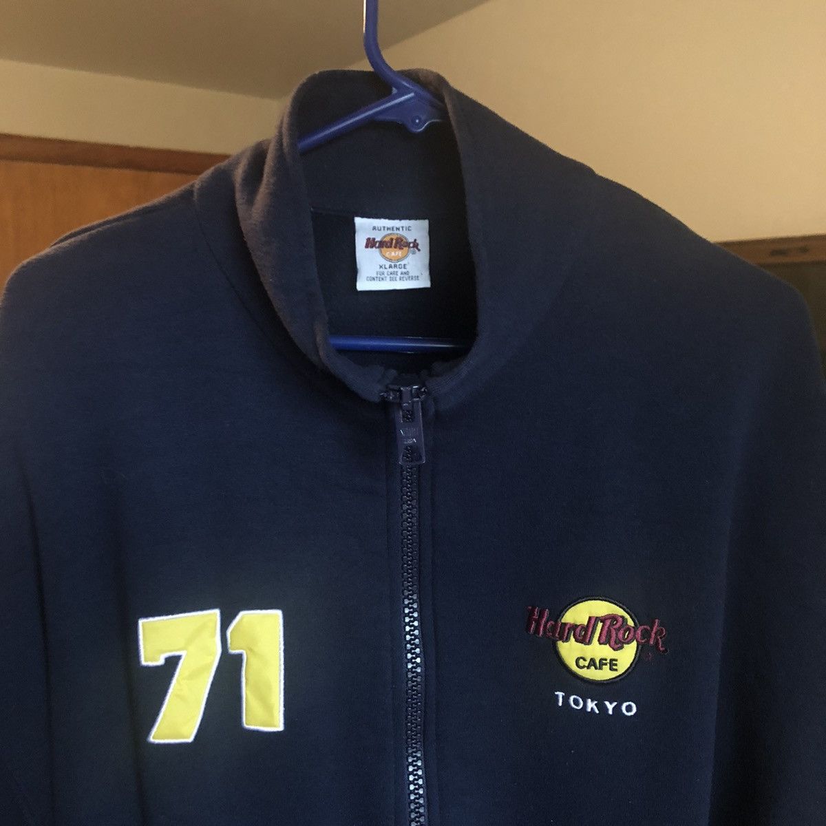 Hard Rock Cafe Vintage 1990s Hard Rock Cafe Tokyo Japan 71 Zip Up Jacket Size US XL / EU 56 / 4 - 2 Thumbnail