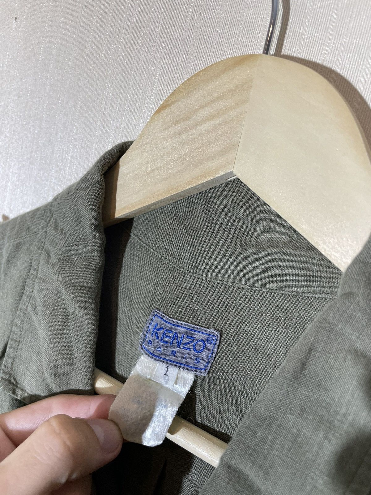 Kenzo × Vintage Kenzo vintage linen military shirt Size US M / EU 48-50 / 2 - 8 Thumbnail