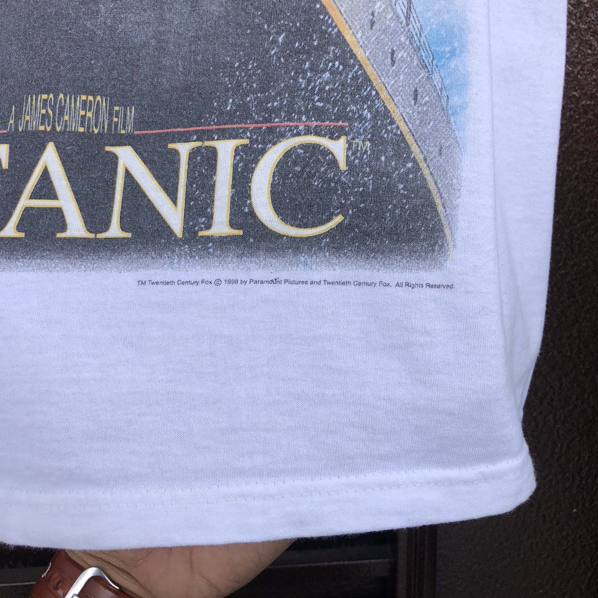 Vintage Vintage 98' Titanic Movie Promo T-shirt Size US L / EU 52-54 / 3 - 4 Thumbnail