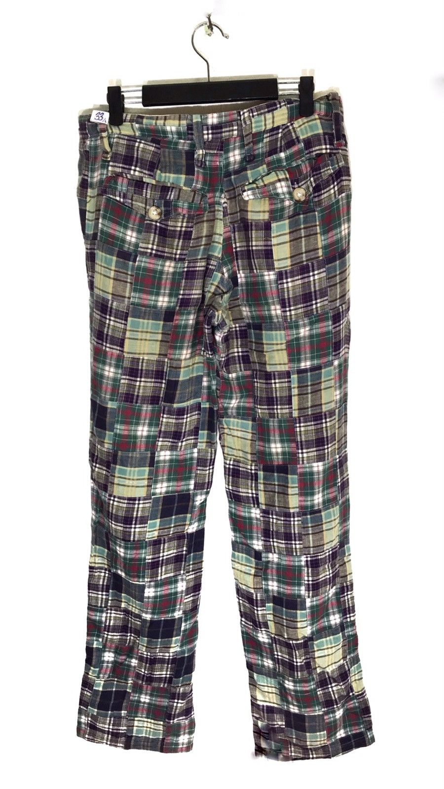 If Six Was Nine × Japanese Brand Halation Patchwork Checkered Tartan Light Pant Size US 32 / EU 48 - 6 Thumbnail