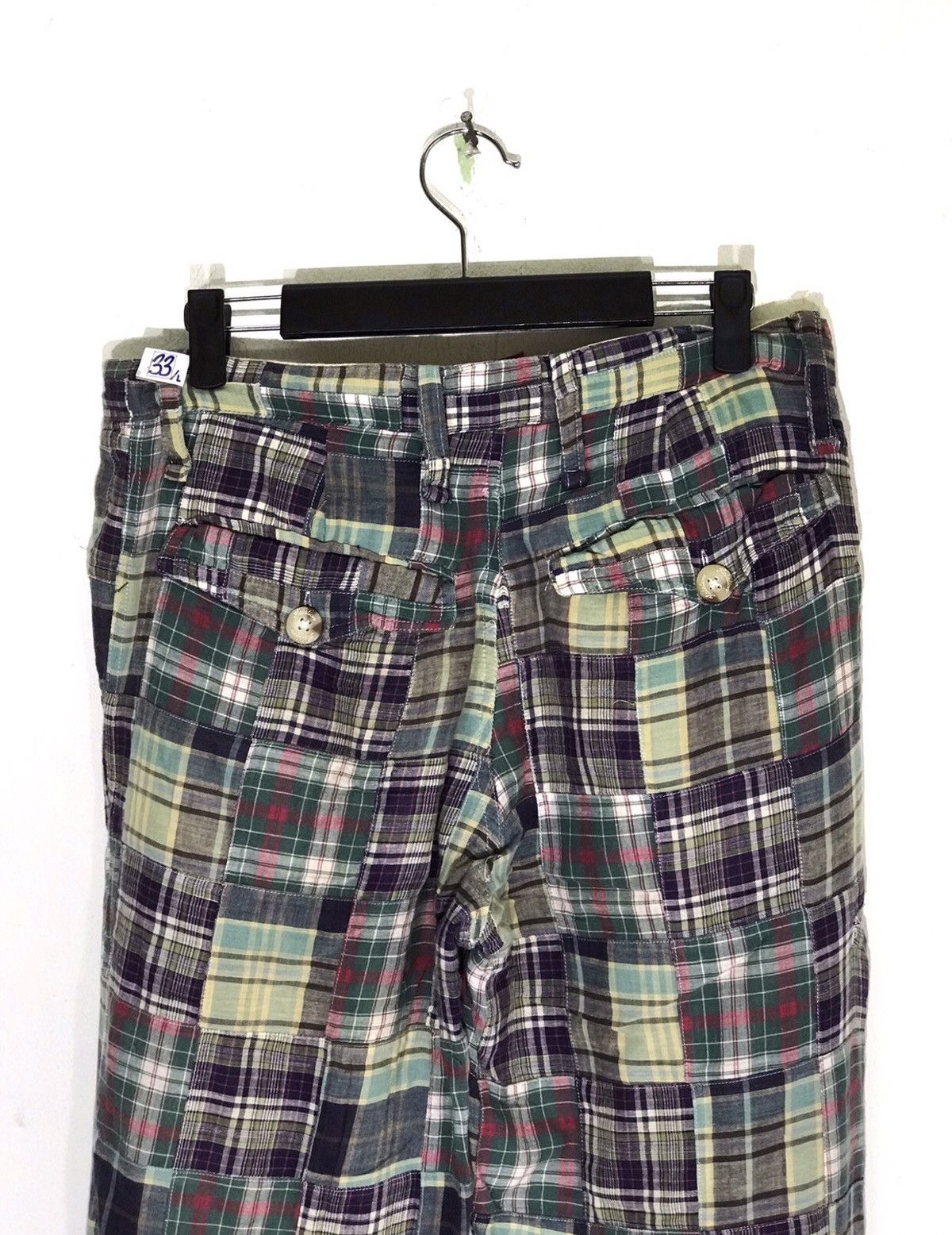 If Six Was Nine × Japanese Brand Halation Patchwork Checkered Tartan Light Pant Size US 32 / EU 48 - 4 Thumbnail