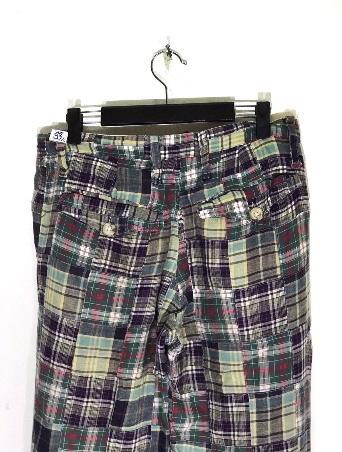 If Six Was Nine × Japanese Brand Halation Patchwork Checkered Tartan Light Pant Size US 32 / EU 48 - 3 Thumbnail
