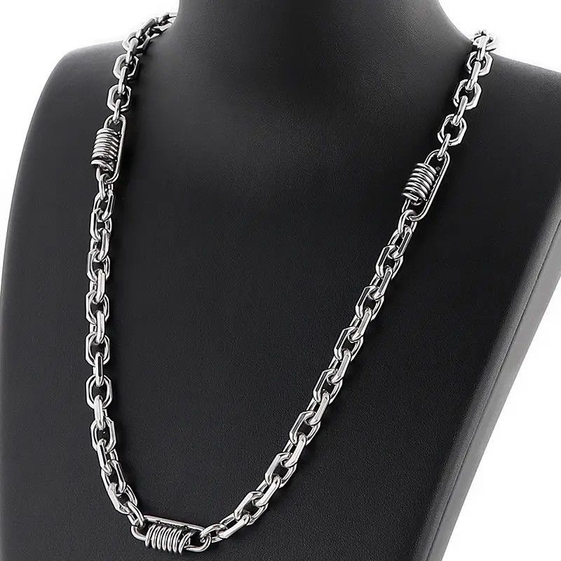 Jewelry 7MM Solid Stainless Steel Chain Necklaces Size ONE SIZE - 1 Thumbnail