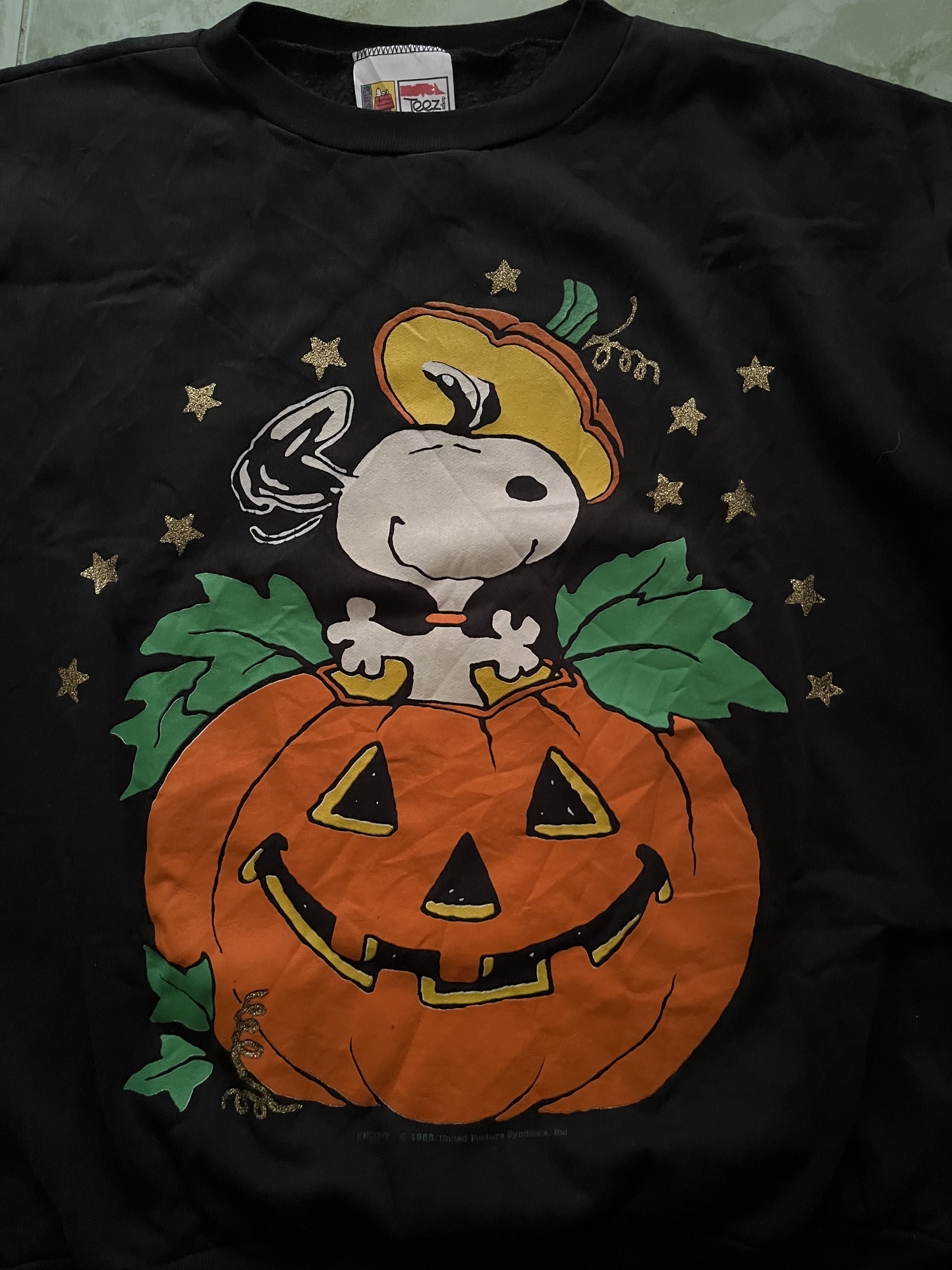 Peanuts Vintage Snoopy Halloween Pumpkin Sweatshirt Size US L / EU 52-54 / 3 - 3 Thumbnail