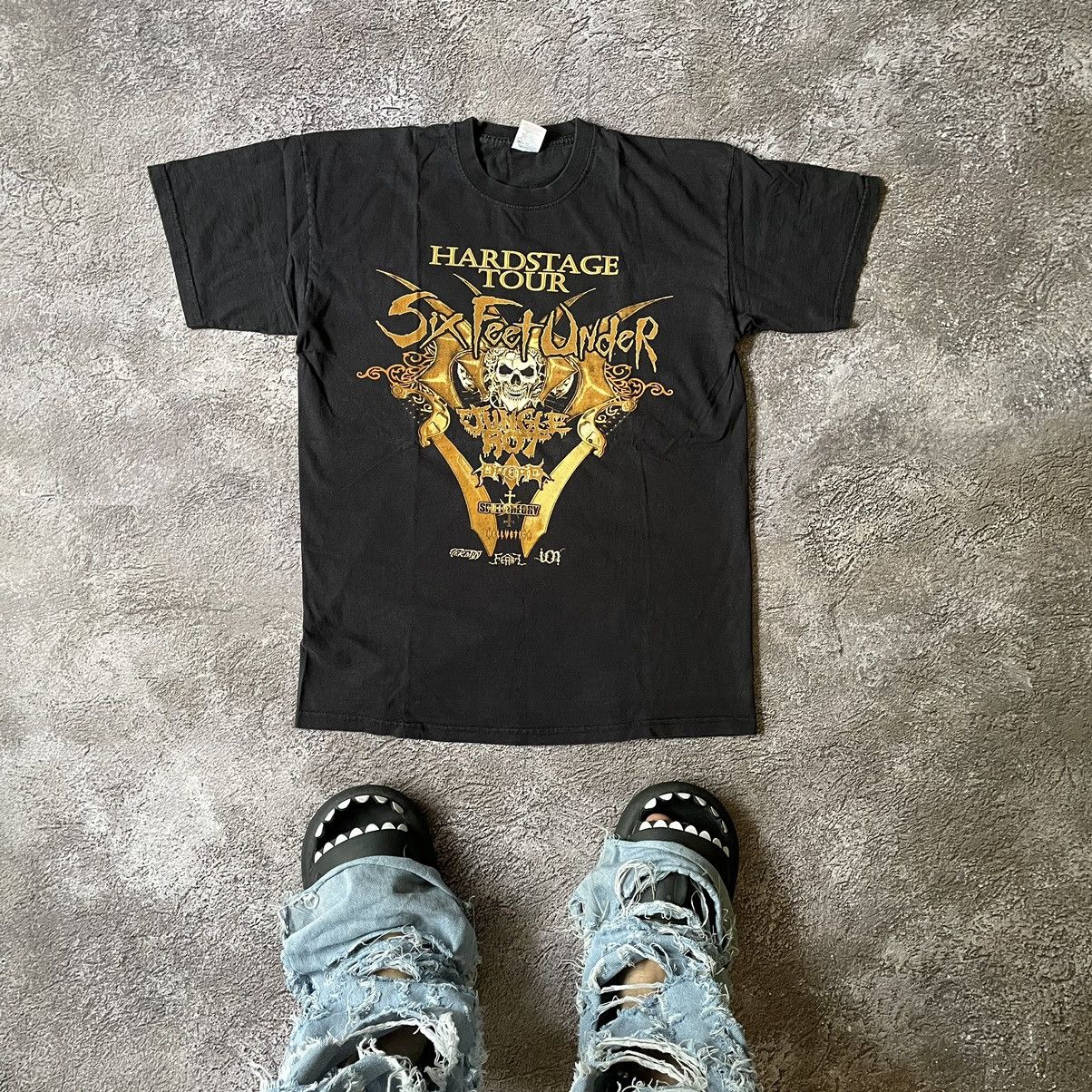 Band Tees Vintage Y2K BONES ABSTRACT CREEPY VAMP ANGRY M Size US M / EU 48-50 / 2 - 1 Thumbnail