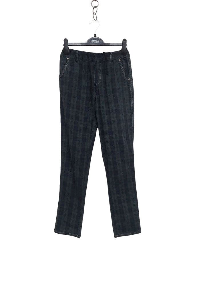 Japanese Brand 🔥Blue Brand Leggings Check Pants Size US 26 / EU 42 - 2 Thumbnail