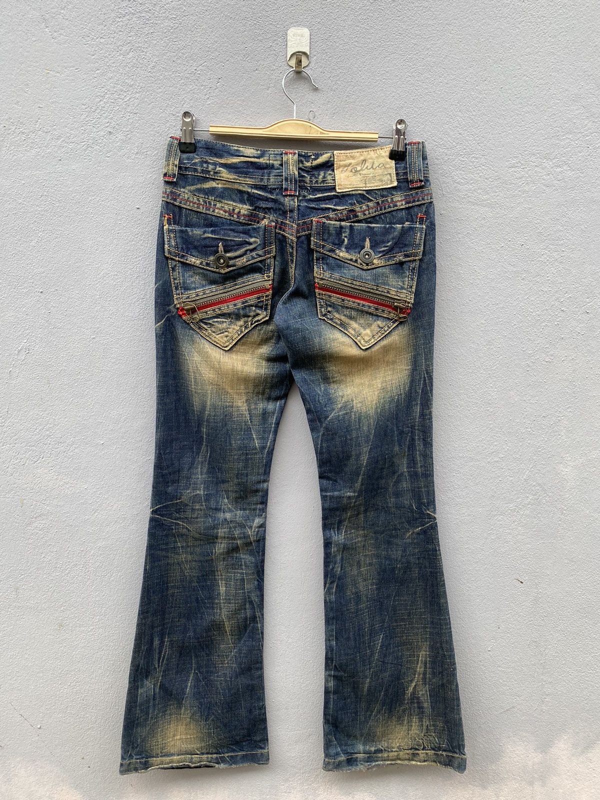 Beauty Beast 💥RARE💥LOLITA Jeans Exotic Garment Mudwash Flare Denim Size US 28 / EU 44 - 2 Thumbnail