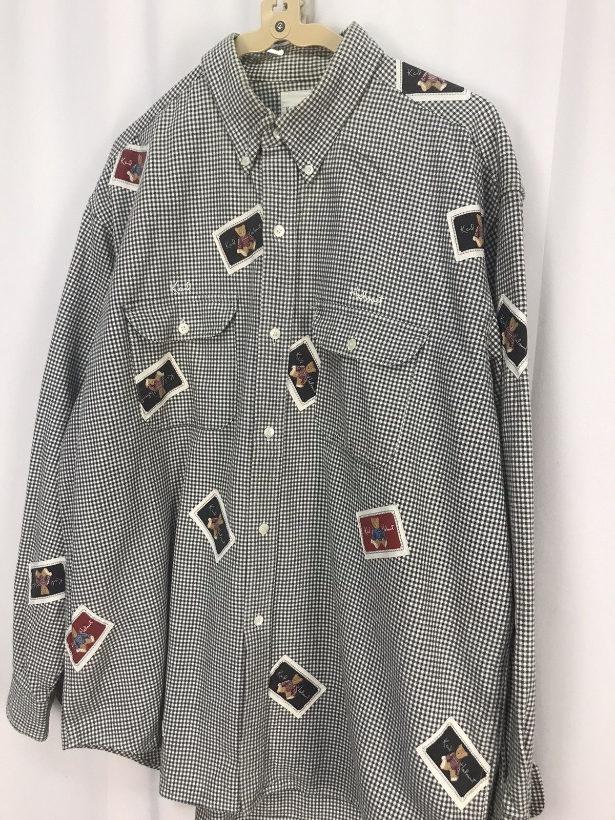 Designer × Flannel × Karl Helmut Karl helmut flannel button up shirt patches Size US XL / EU 56 / 4 - 3 Thumbnail