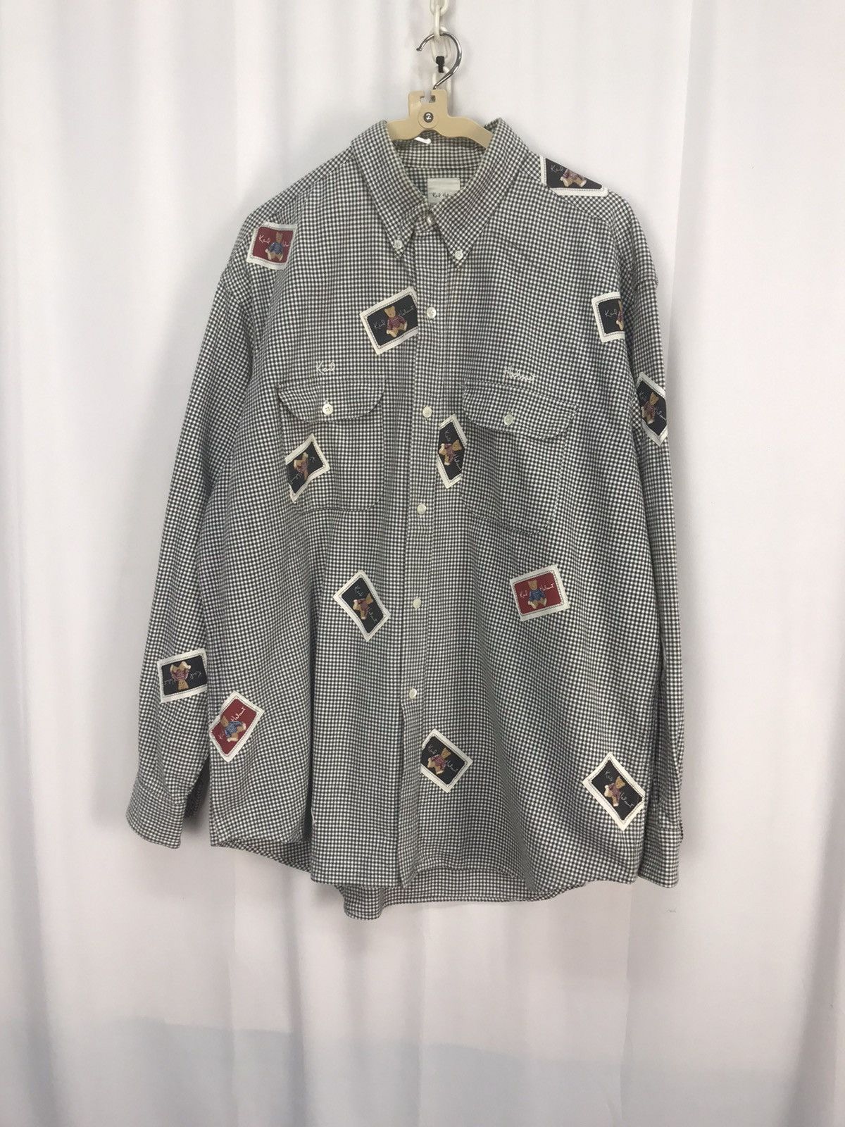Designer × Flannel × Karl Helmut Karl helmut flannel button up shirt patches Size US XL / EU 56 / 4 - 10 Thumbnail