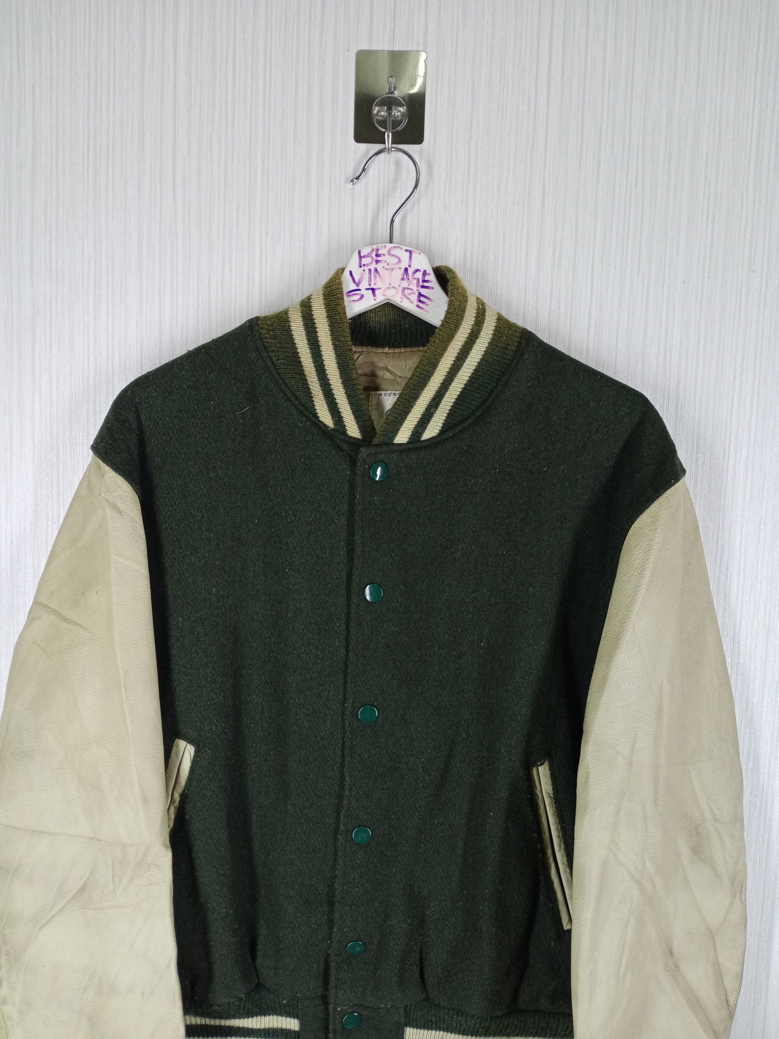 Golden Bear Vintage 80s Golden Bear Varsity Jacket Leather Sleeve Size US M / EU 48-50 / 2 - 2 Thumbnail