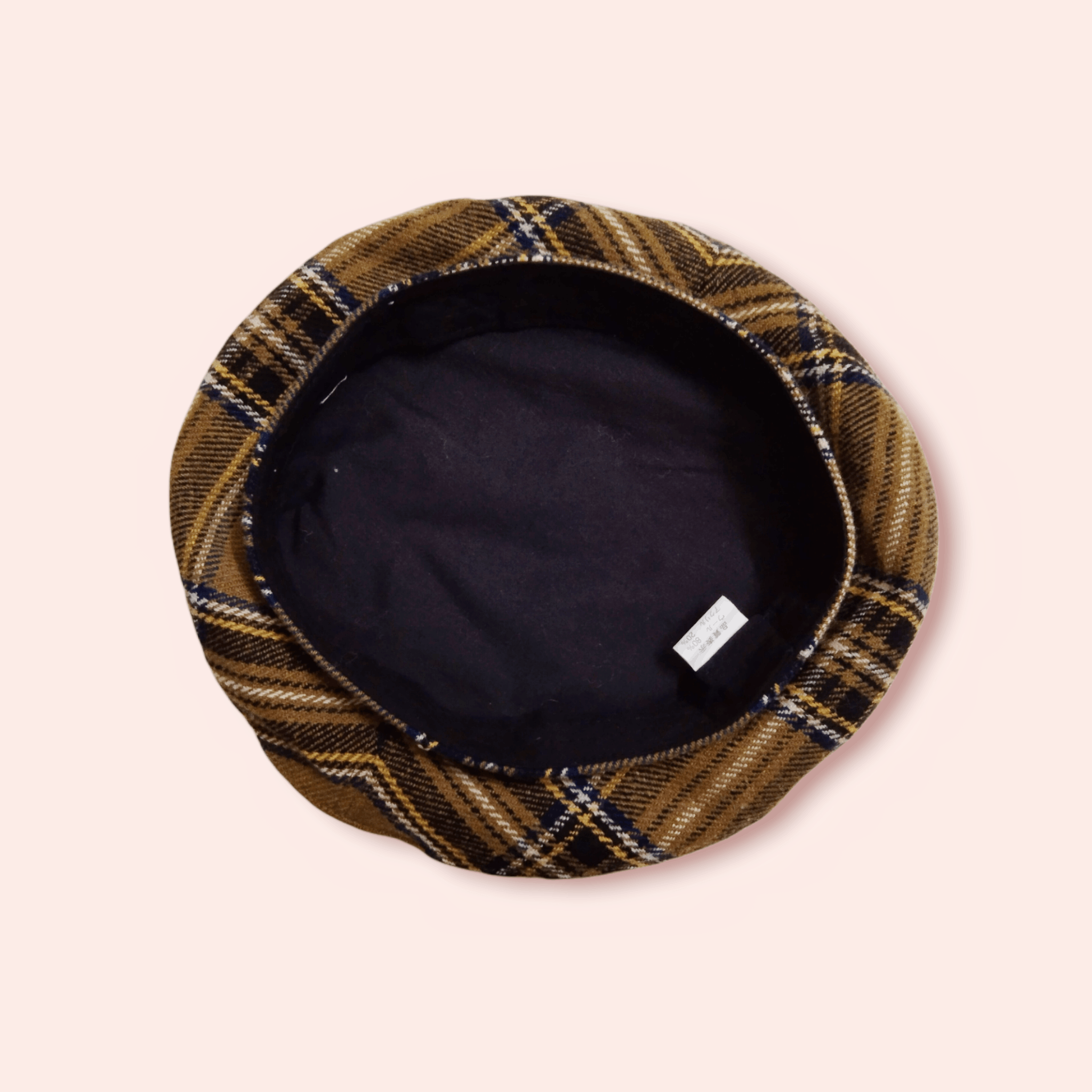 Edition Japan BROWN PLAID WOOL BLEND BERET Size ONE SIZE - 10 Thumbnail