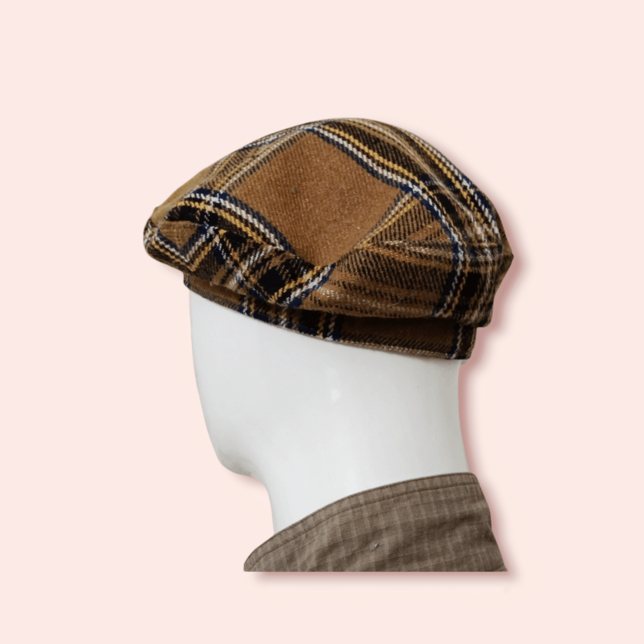 Edition Japan BROWN PLAID WOOL BLEND BERET Size ONE SIZE - 6 Thumbnail