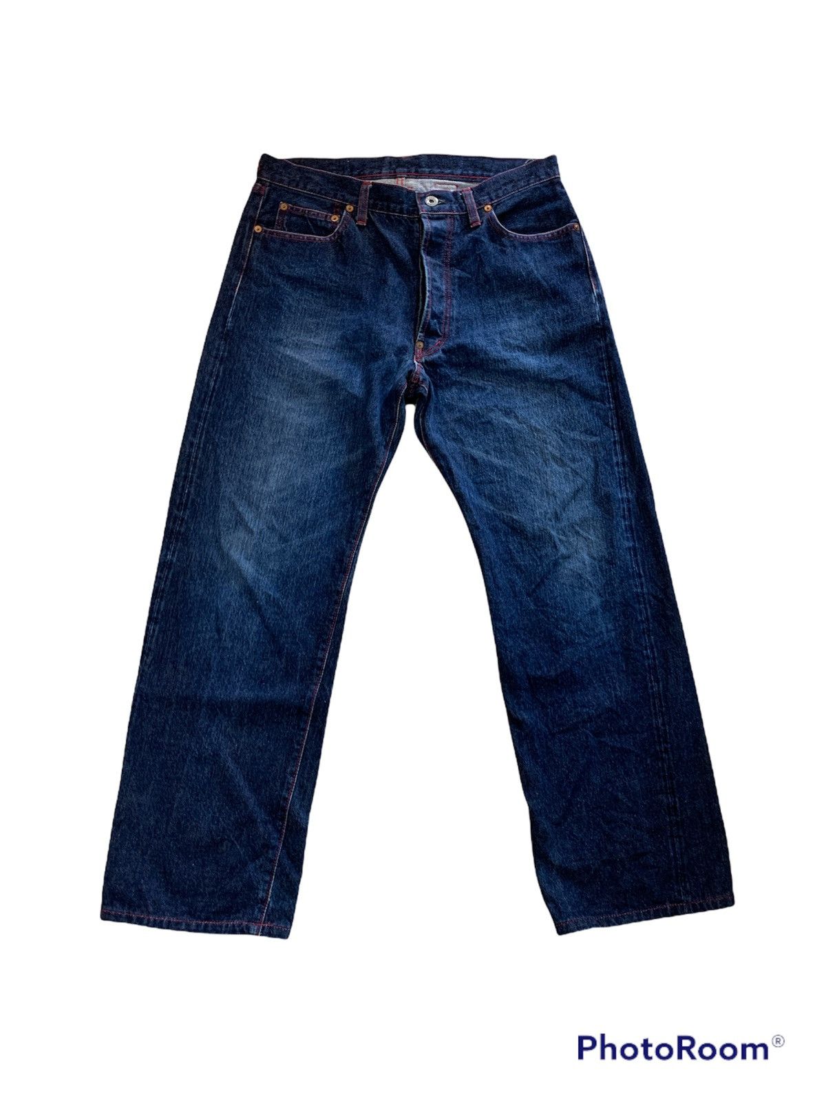 Indigo VTG INDIGO BLUE JAPANESE SELVEDGE JEANS Size US 32 / EU 48 - 1 Thumbnail