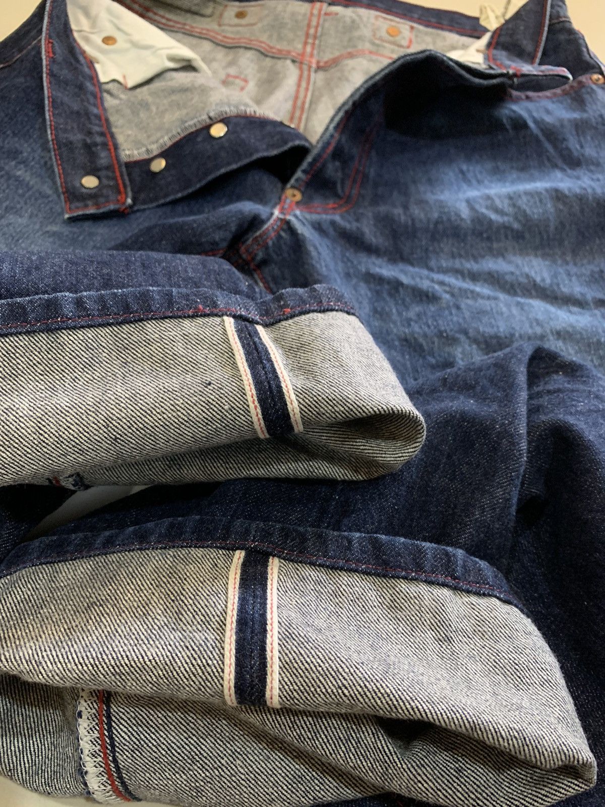 Indigo VTG INDIGO BLUE JAPANESE SELVEDGE JEANS Size US 32 / EU 48 - 8 Thumbnail