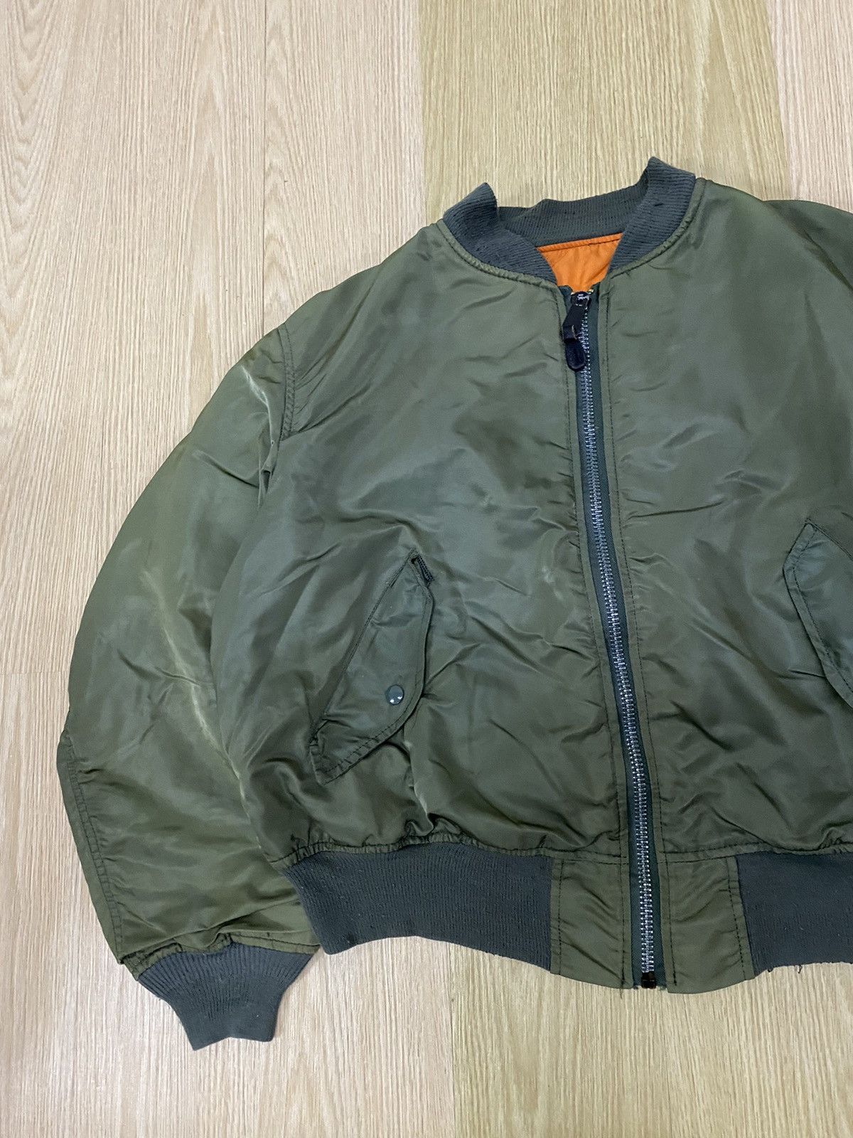 Alpha Industries Vintage Alpha Industries MA-1 bomber jacket Size US L / EU 52-54 / 3 - 3 Thumbnail