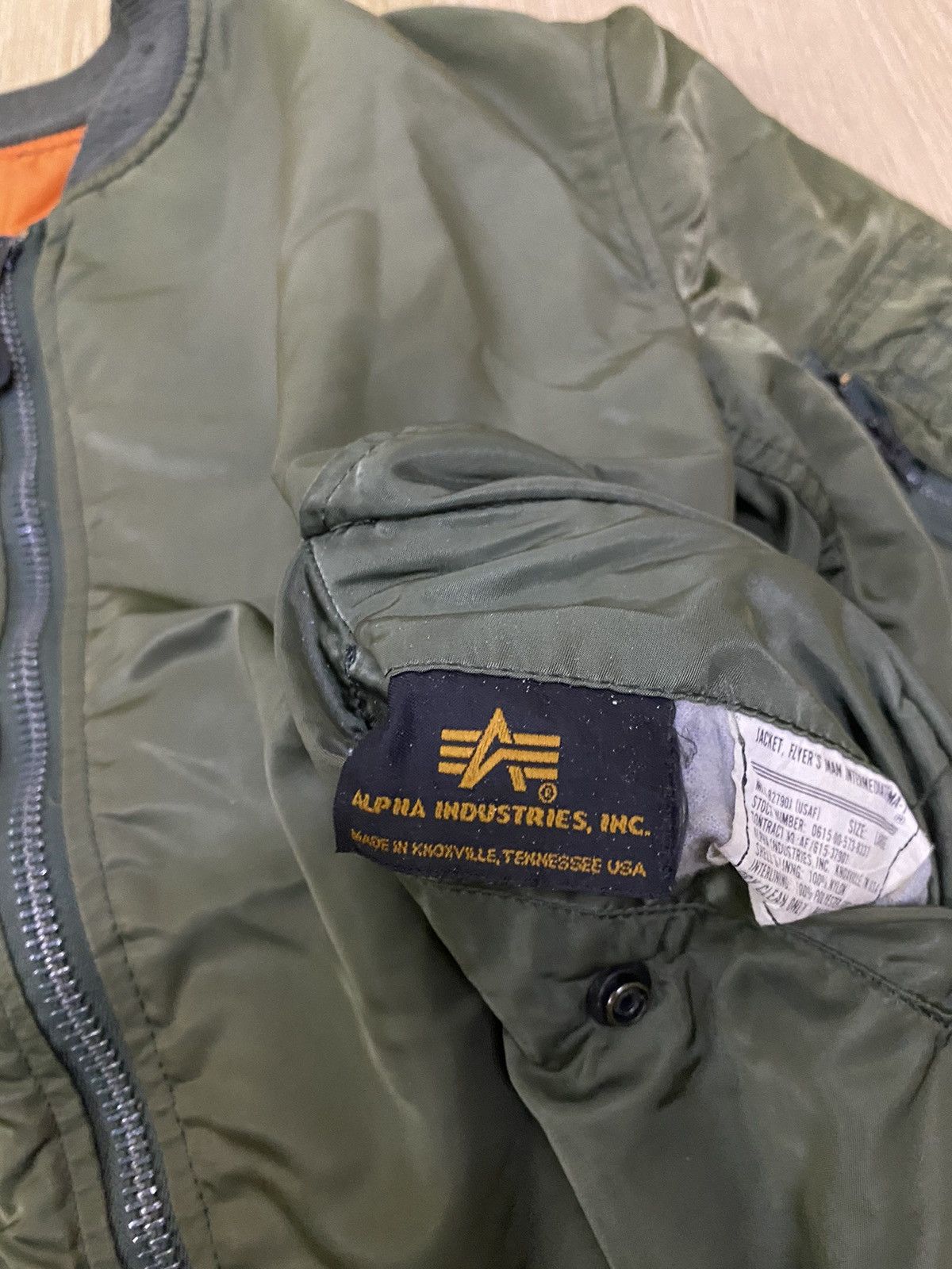 Alpha Industries Vintage Alpha Industries MA-1 bomber jacket Size US L / EU 52-54 / 3 - 5 Thumbnail