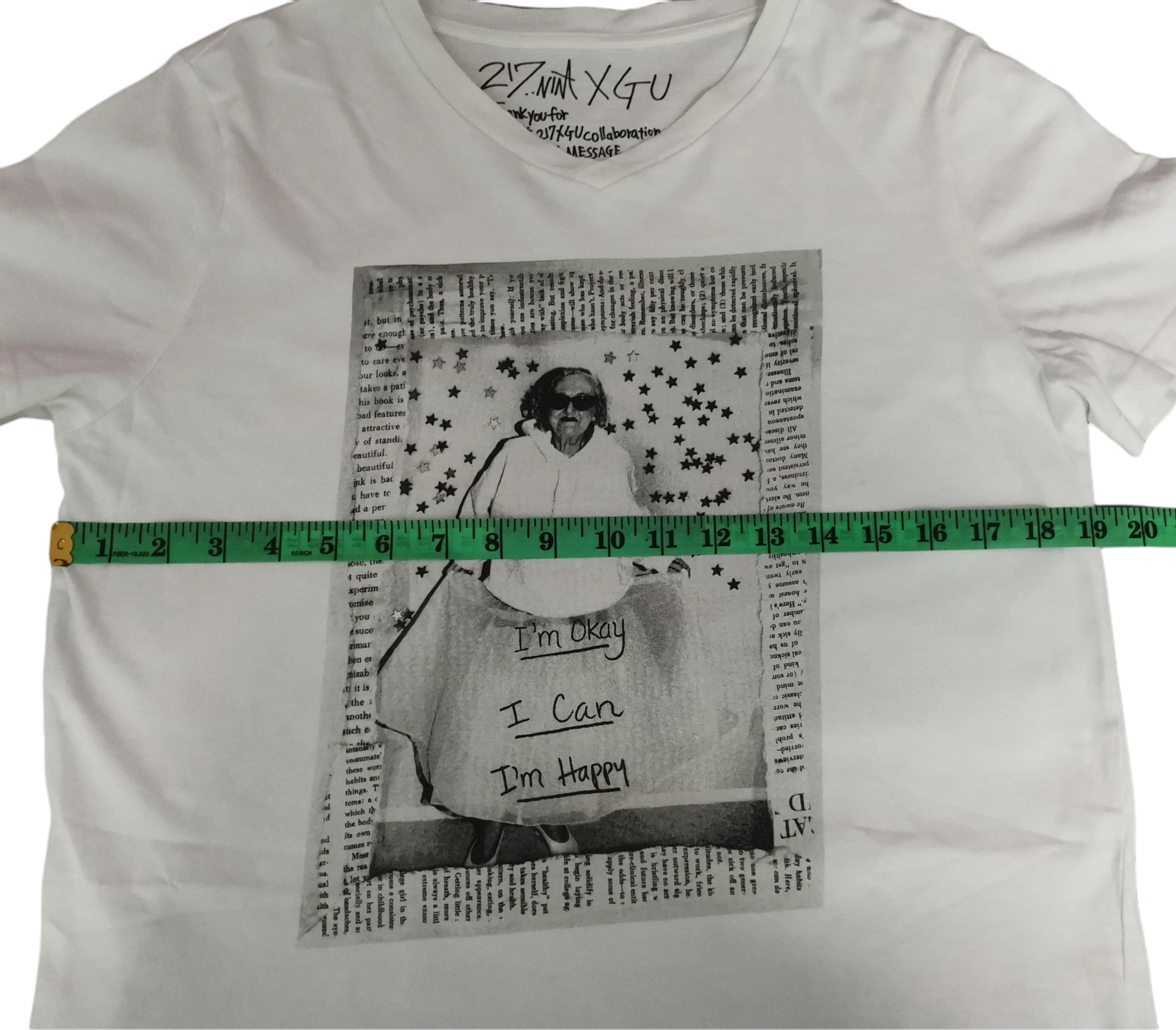 Designer 217 x Gu Collaboration Japan Designer V Neck Tee Art Size US L / EU 52-54 / 3 - 5 Thumbnail