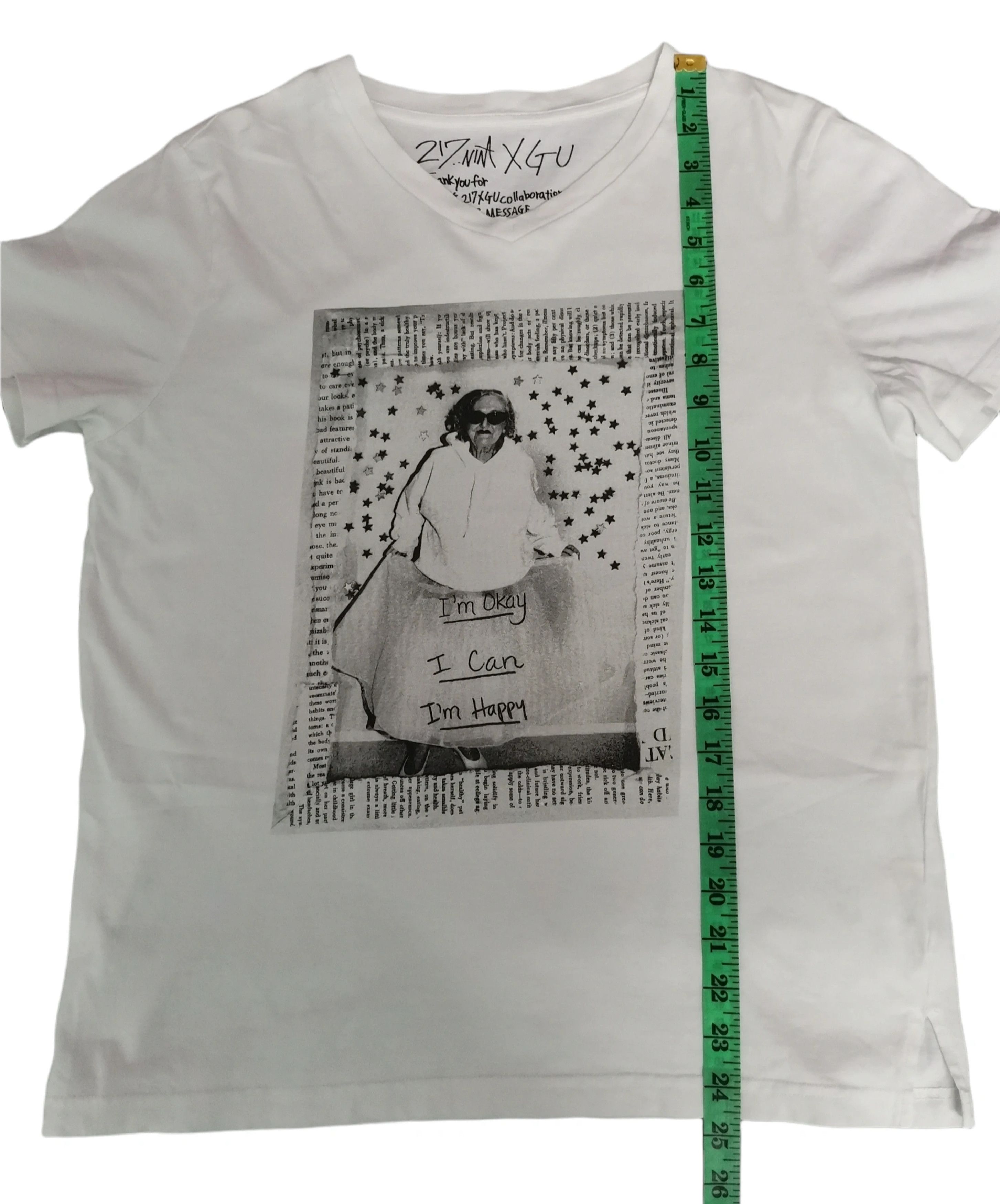 Designer 217 x Gu Collaboration Japan Designer V Neck Tee Art Size US L / EU 52-54 / 3 - 4 Thumbnail