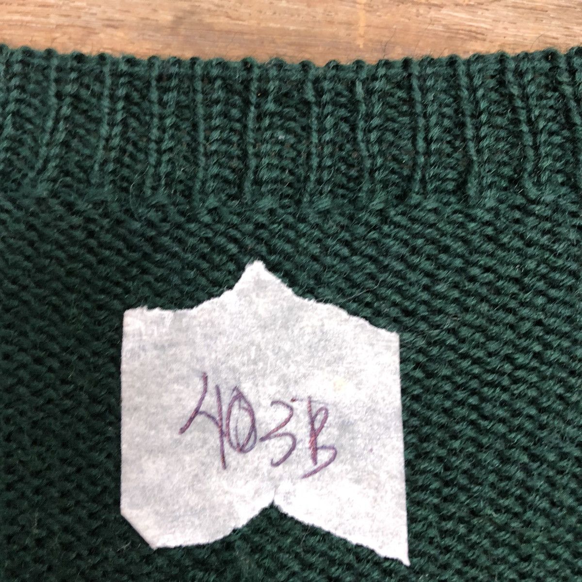 Homespun Knitwear × Japanese Brand Japan vintage ripped distressed Green Knit Vest #403B Size US S / EU 44-46 / 1 - 10 Thumbnail