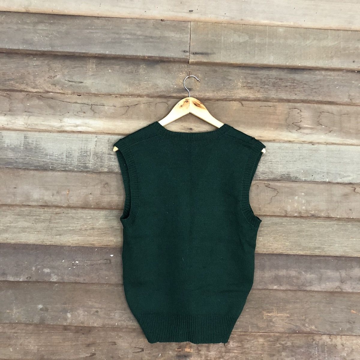 Homespun Knitwear × Japanese Brand Japan vintage ripped distressed Green Knit Vest #403B Size US S / EU 44-46 / 1 - 11 Thumbnail