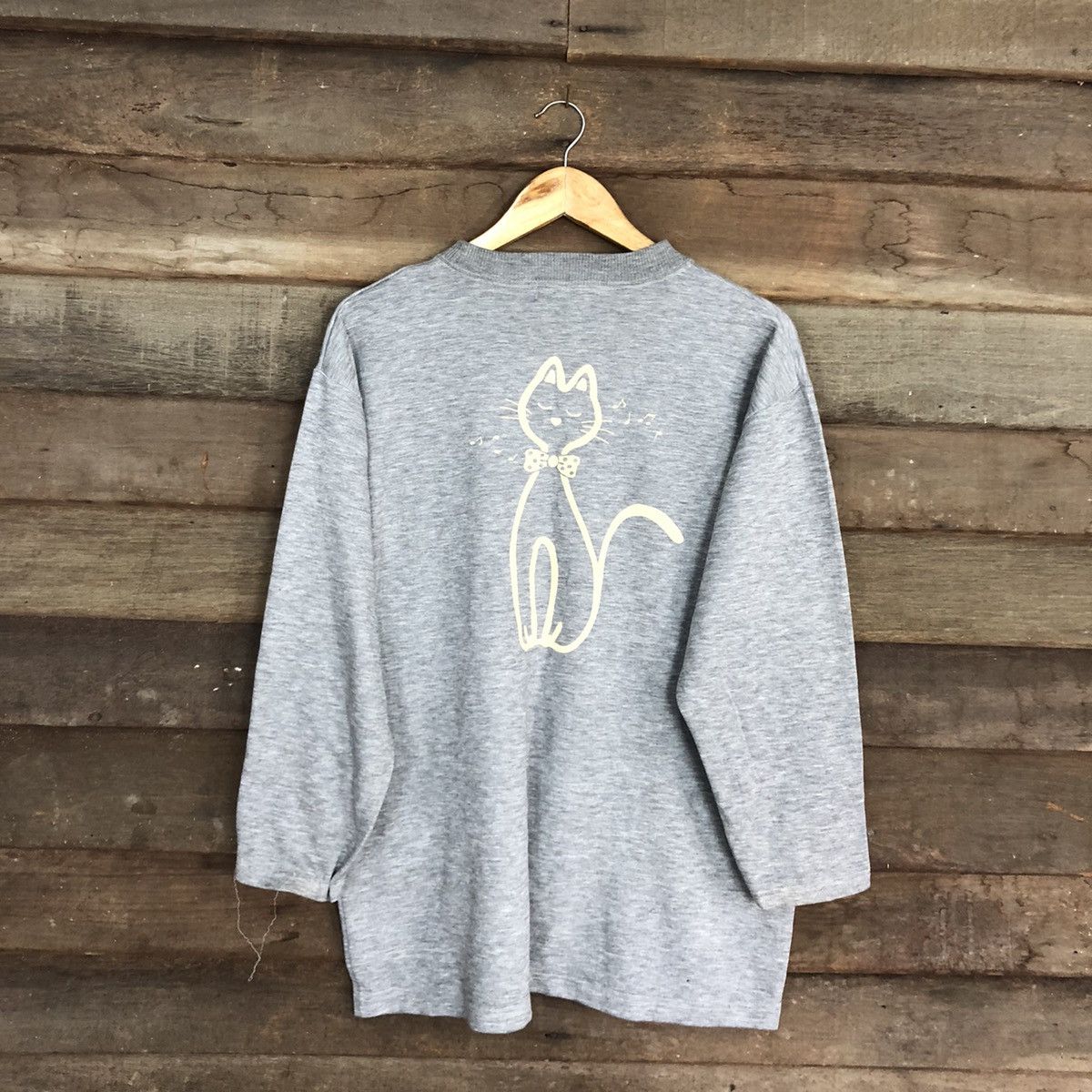 Homespun Knitwear × Japanese Brand Two Cats Byc Club Grey sweatshirt #405B Size L / US 10 / IT 46 - 12 Thumbnail