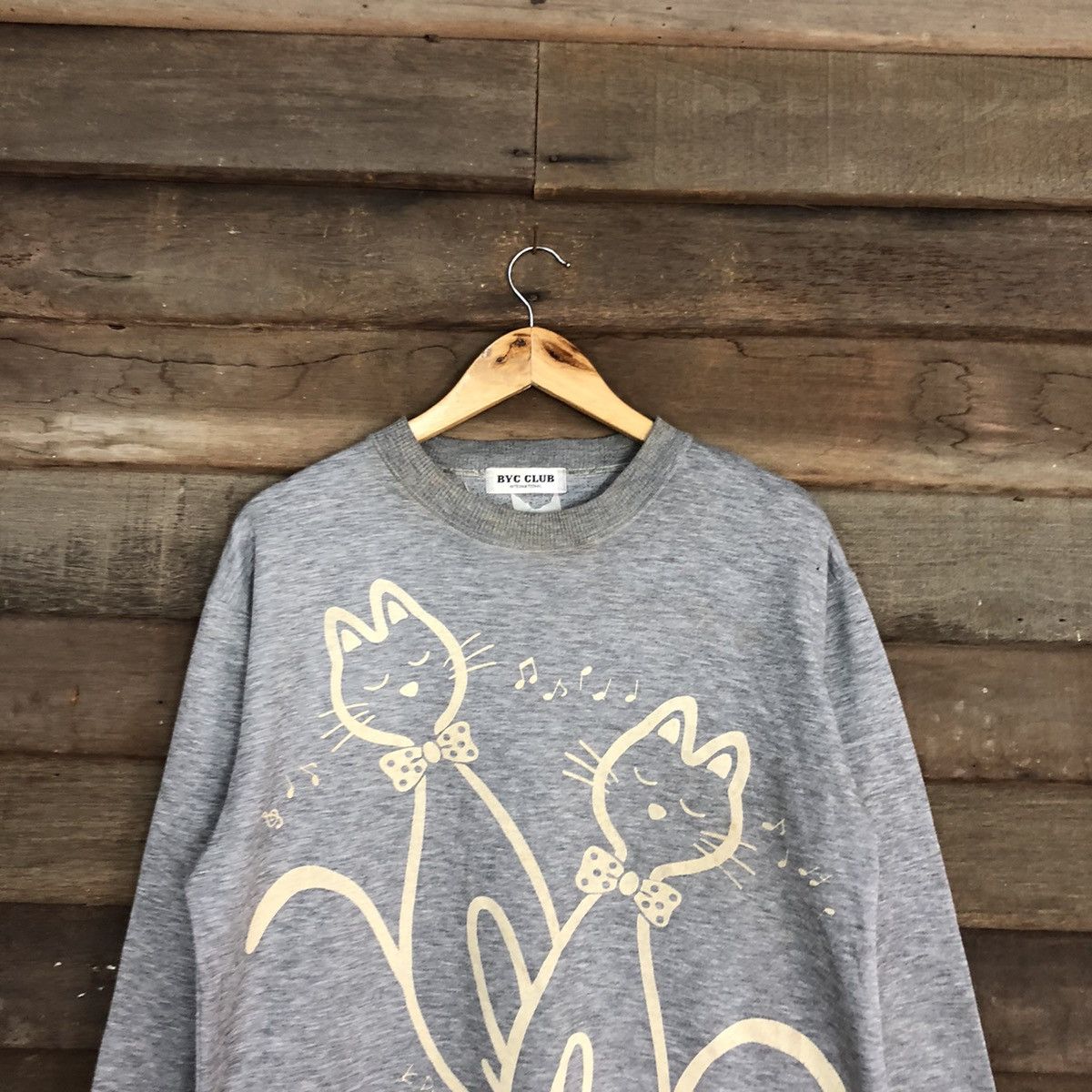 Homespun Knitwear × Japanese Brand Two Cats Byc Club Grey sweatshirt #405B Size L / US 10 / IT 46 - 9 Thumbnail