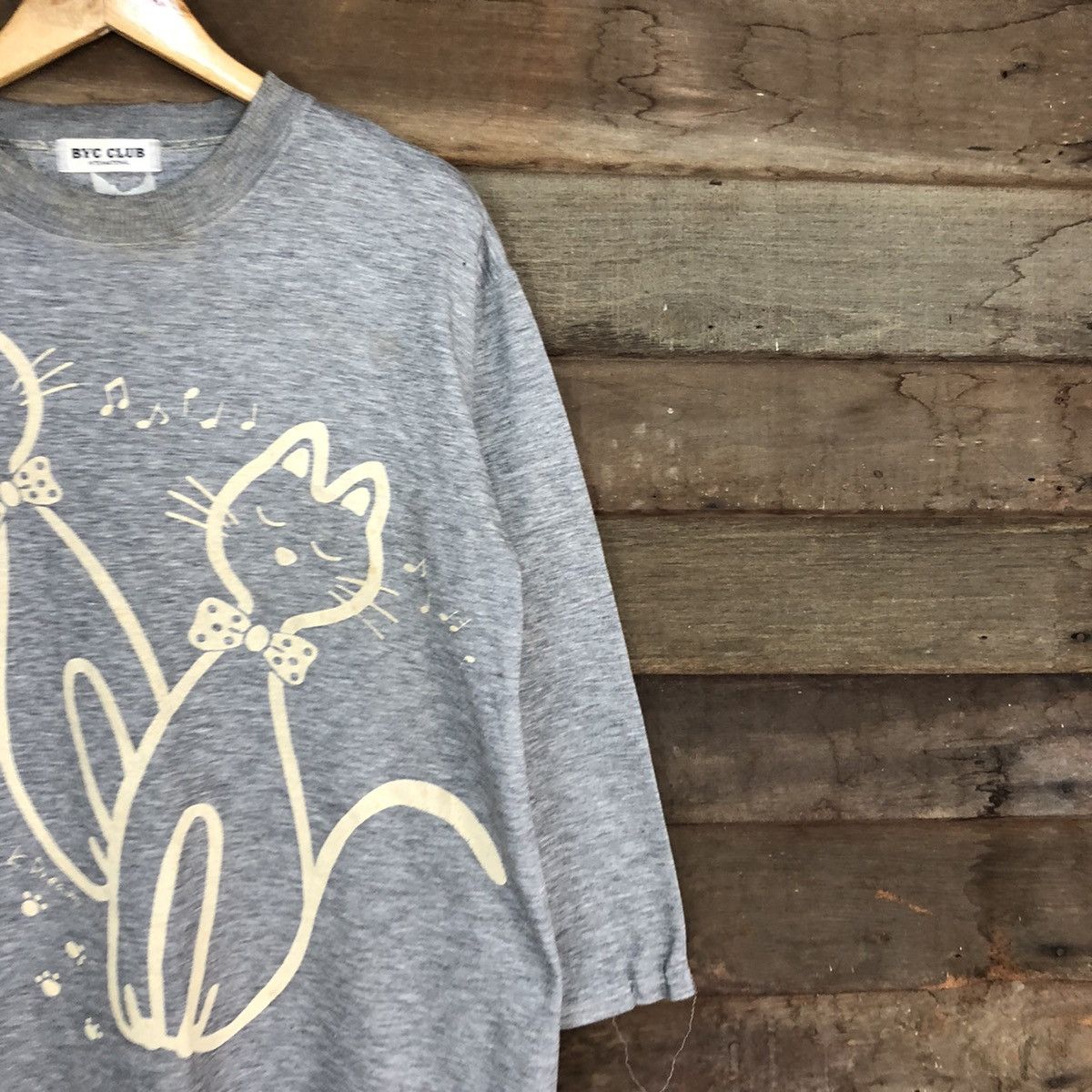Homespun Knitwear × Japanese Brand Two Cats Byc Club Grey sweatshirt #405B Size L / US 10 / IT 46 - 5 Thumbnail