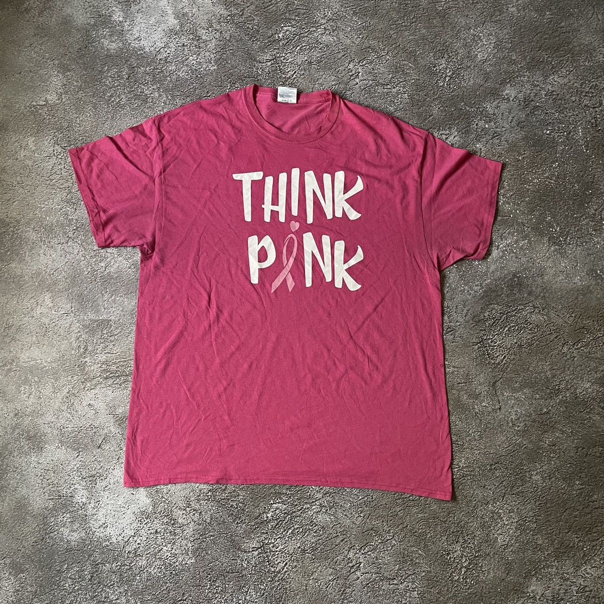 Vintage Vintage Y2K Think Pink Graphic Tee Streetwear Sun Faded XXL Size US XXL / EU 58 / 5 - 2 Thumbnail