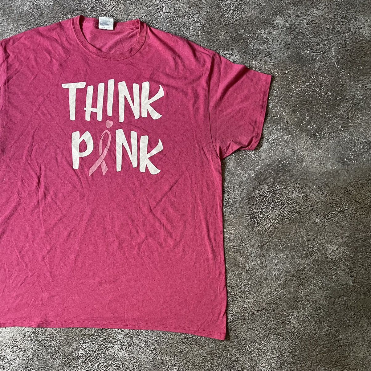 Vintage Vintage Y2K Think Pink Graphic Tee Streetwear Sun Faded XXL Size US XXL / EU 58 / 5 - 3 Thumbnail