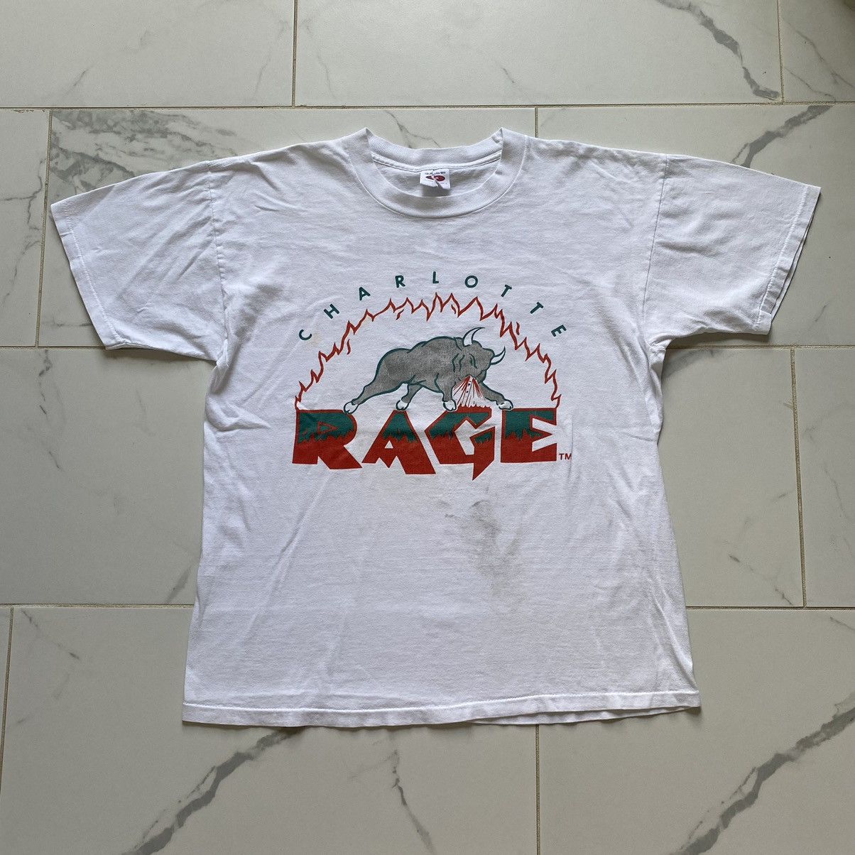 Vintage Vintage 1990s 90s Charlotte Rage Arena Football Team T Shirt ...