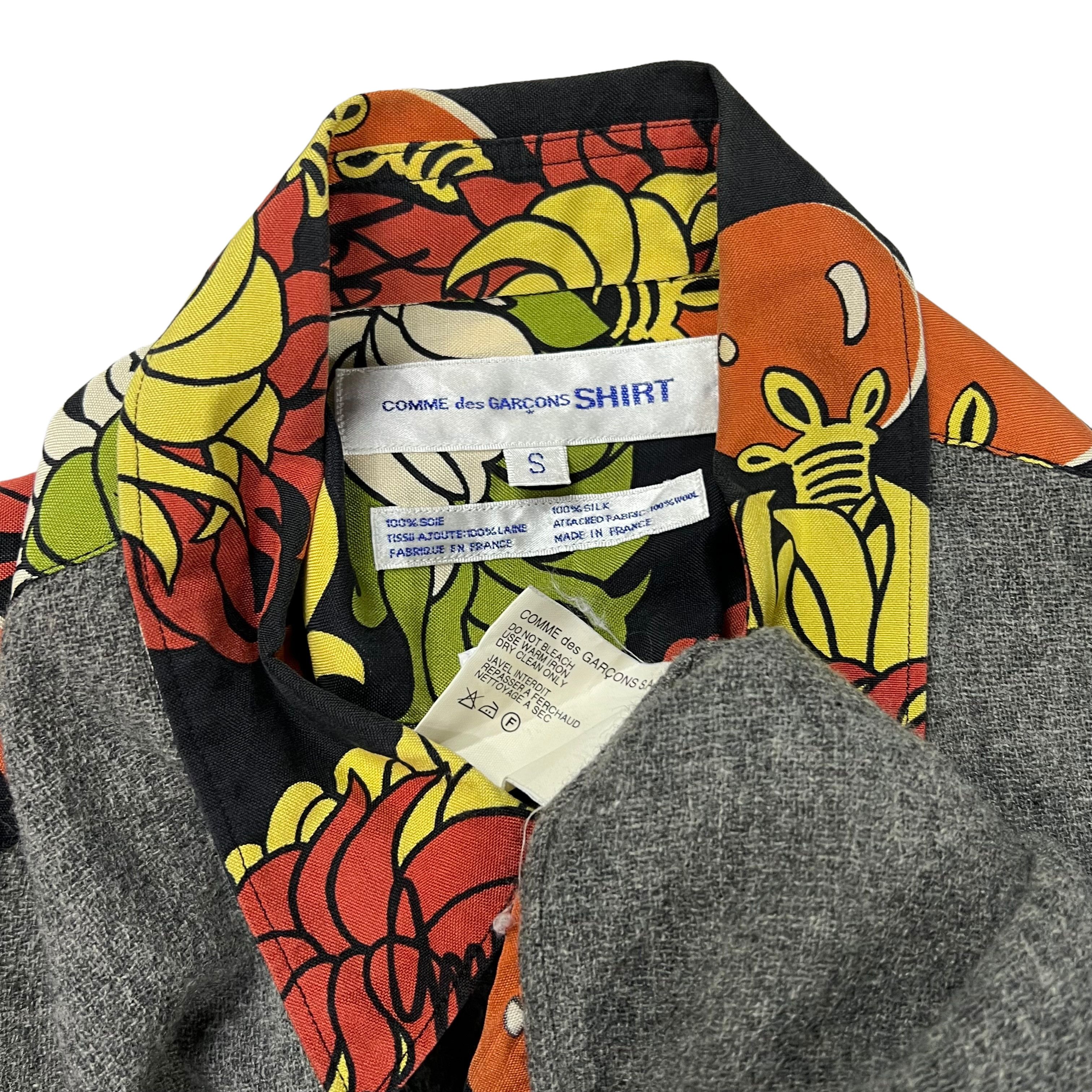 Comme des Garcons × Comme des Garcons SHIRT HAIWAII FLOWER AND WINTER DECONSTRUCTED SILK SHIRT Size US L / EU 52-54 / 3 - 8 Thumbnail
