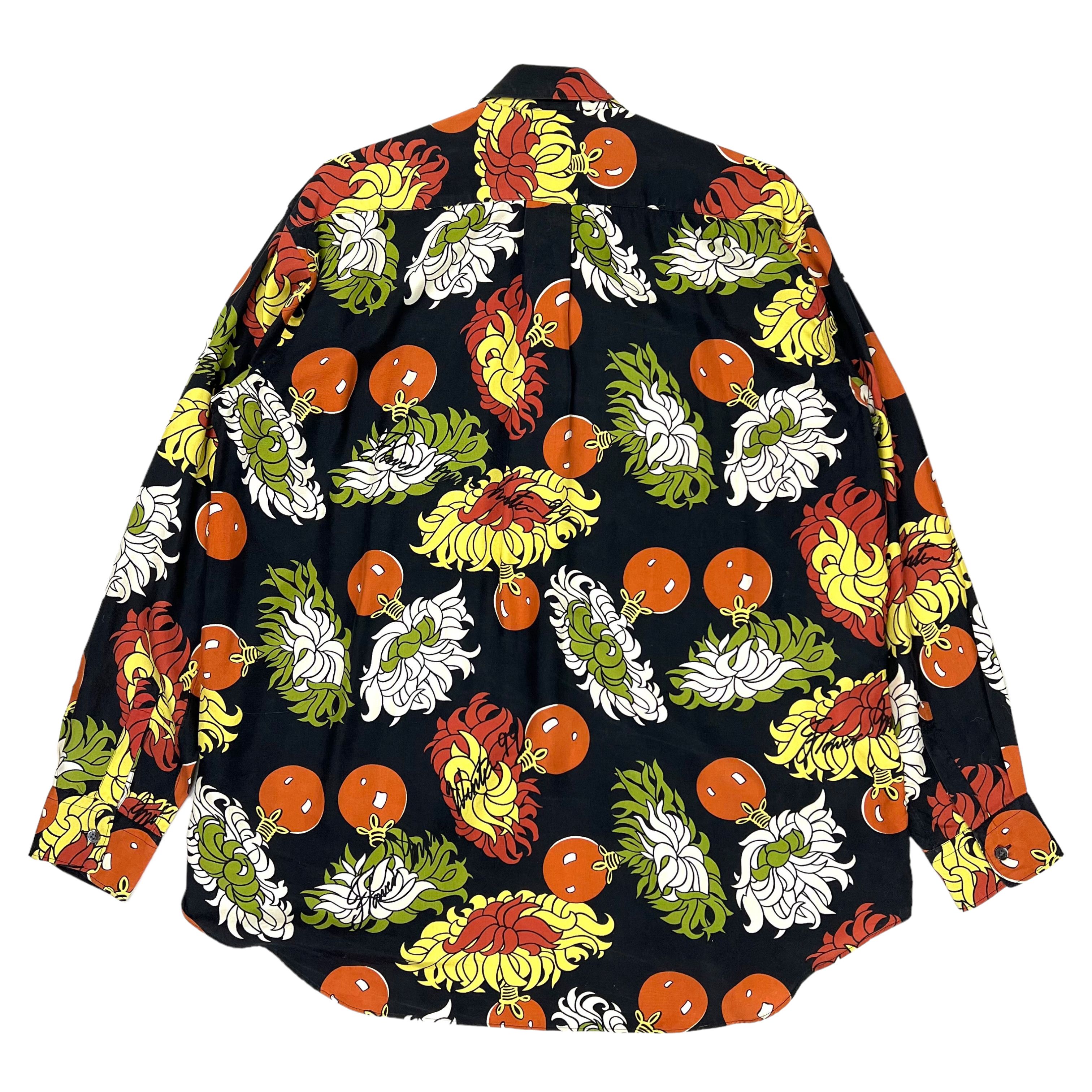 Comme des Garcons × Comme des Garcons SHIRT HAIWAII FLOWER AND WINTER DECONSTRUCTED SILK SHIRT Size US L / EU 52-54 / 3 - 2 Thumbnail