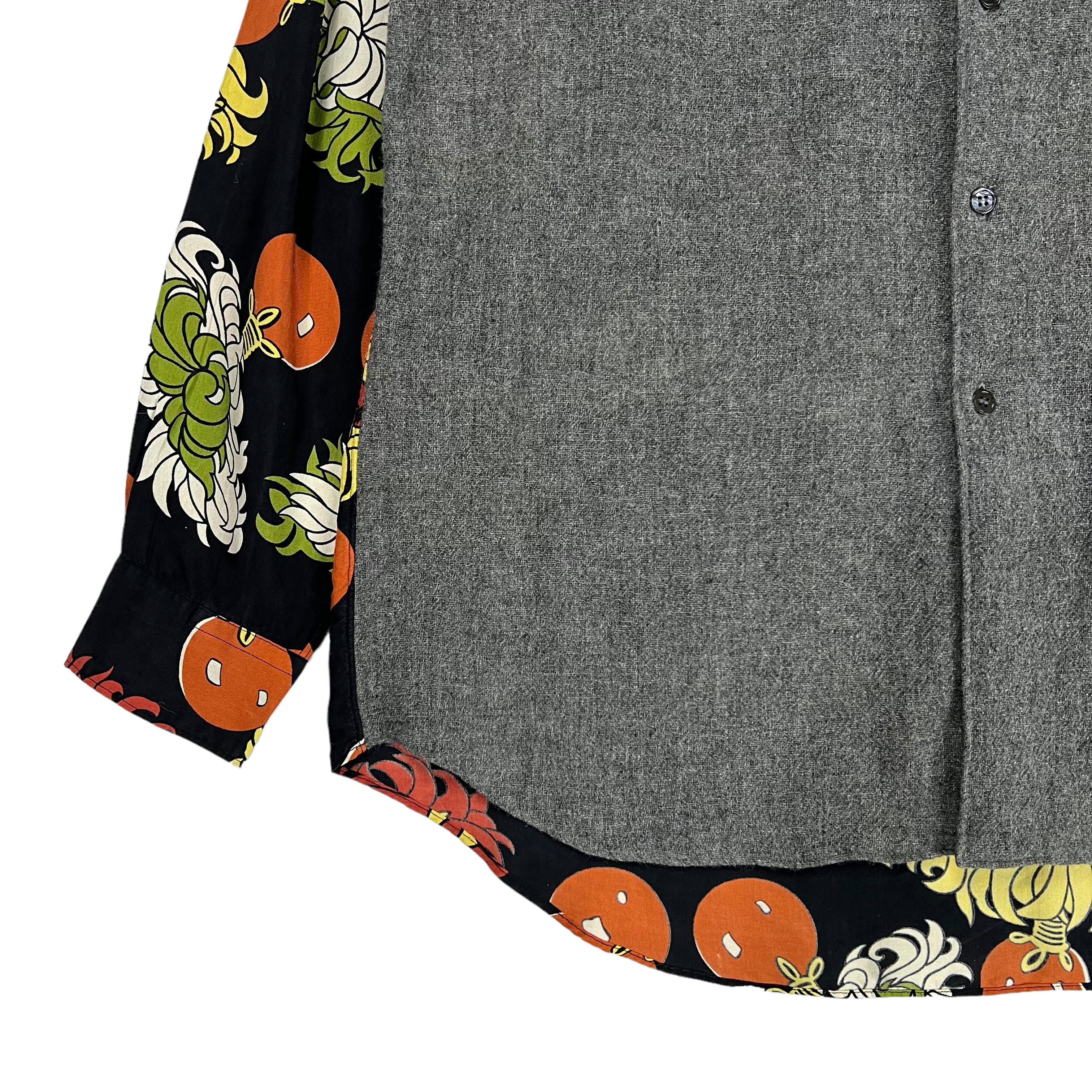 Comme des Garcons × Comme des Garcons SHIRT HAIWAII FLOWER AND WINTER DECONSTRUCTED SILK SHIRT Size US L / EU 52-54 / 3 - 5 Thumbnail