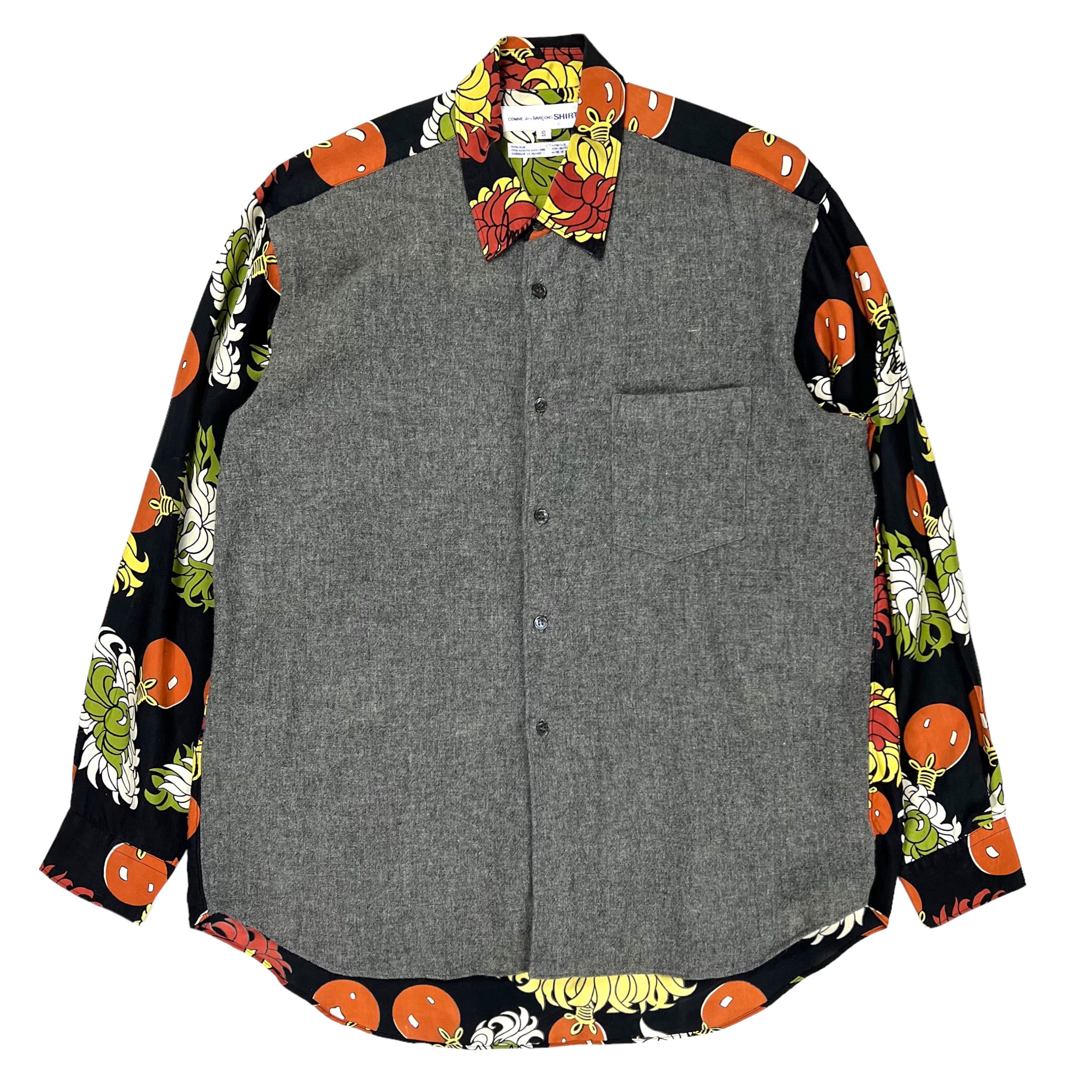 Comme des Garcons × Comme des Garcons SHIRT HAIWAII FLOWER AND WINTER DECONSTRUCTED SILK SHIRT Size US L / EU 52-54 / 3 - 1 Thumbnail