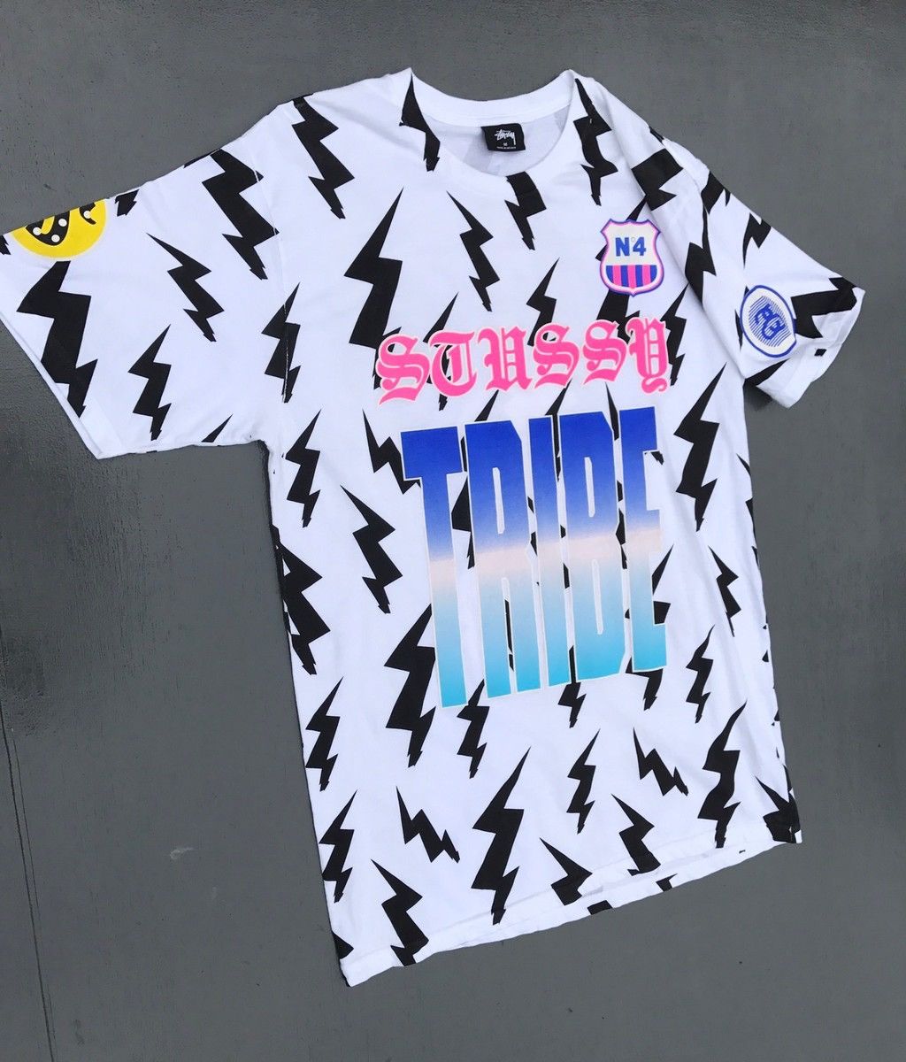 Stussy Stussy Overprinted Flash No 8 Streetwear Hip Hop Tee Size US M / EU 48-50 / 2 - 7 Thumbnail