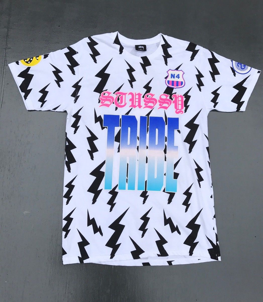 Stussy Stussy Overprinted Flash No 8 Streetwear Hip Hop Tee Size US M / EU 48-50 / 2 - 1 Thumbnail